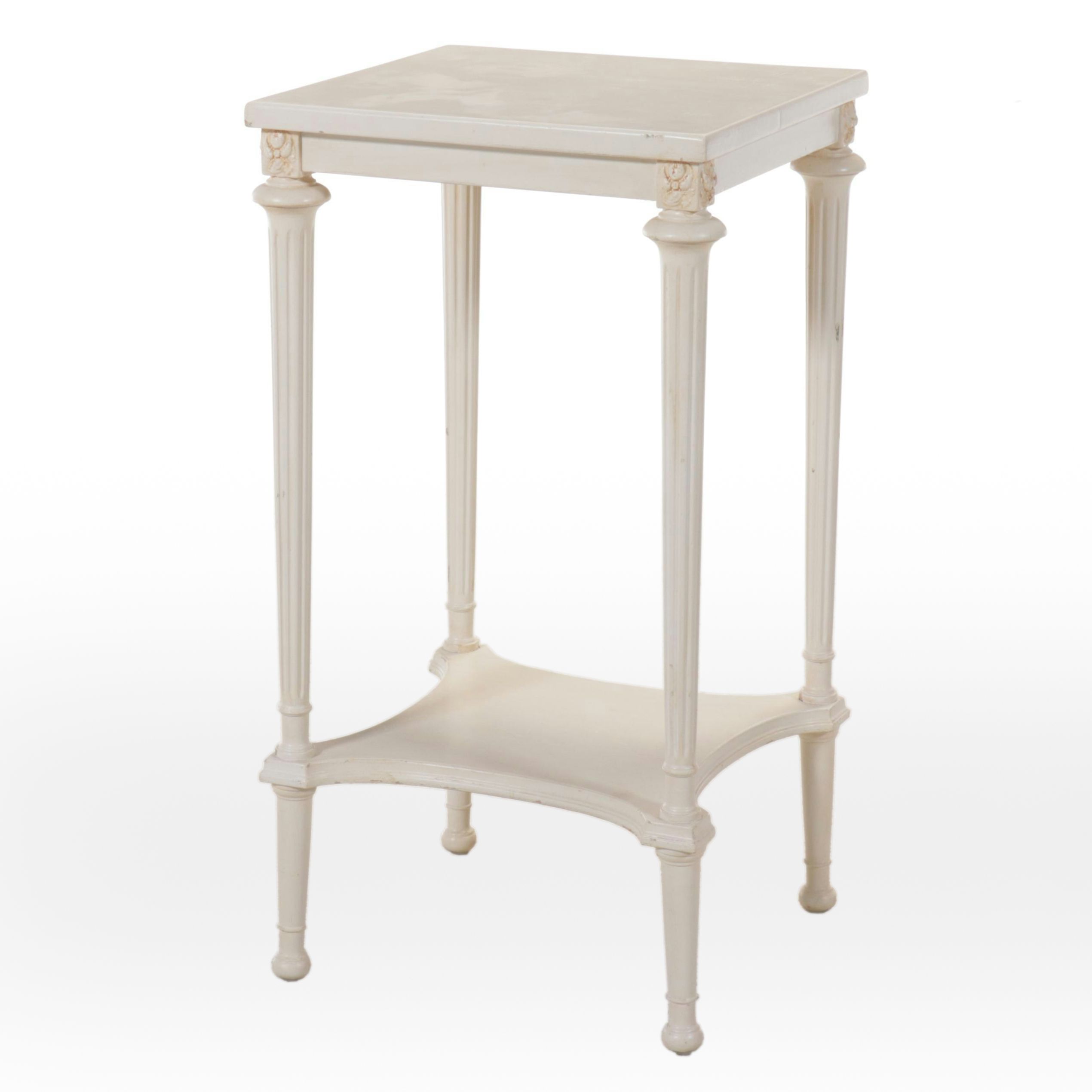 Neoclassical Style Painted Wood Stand
