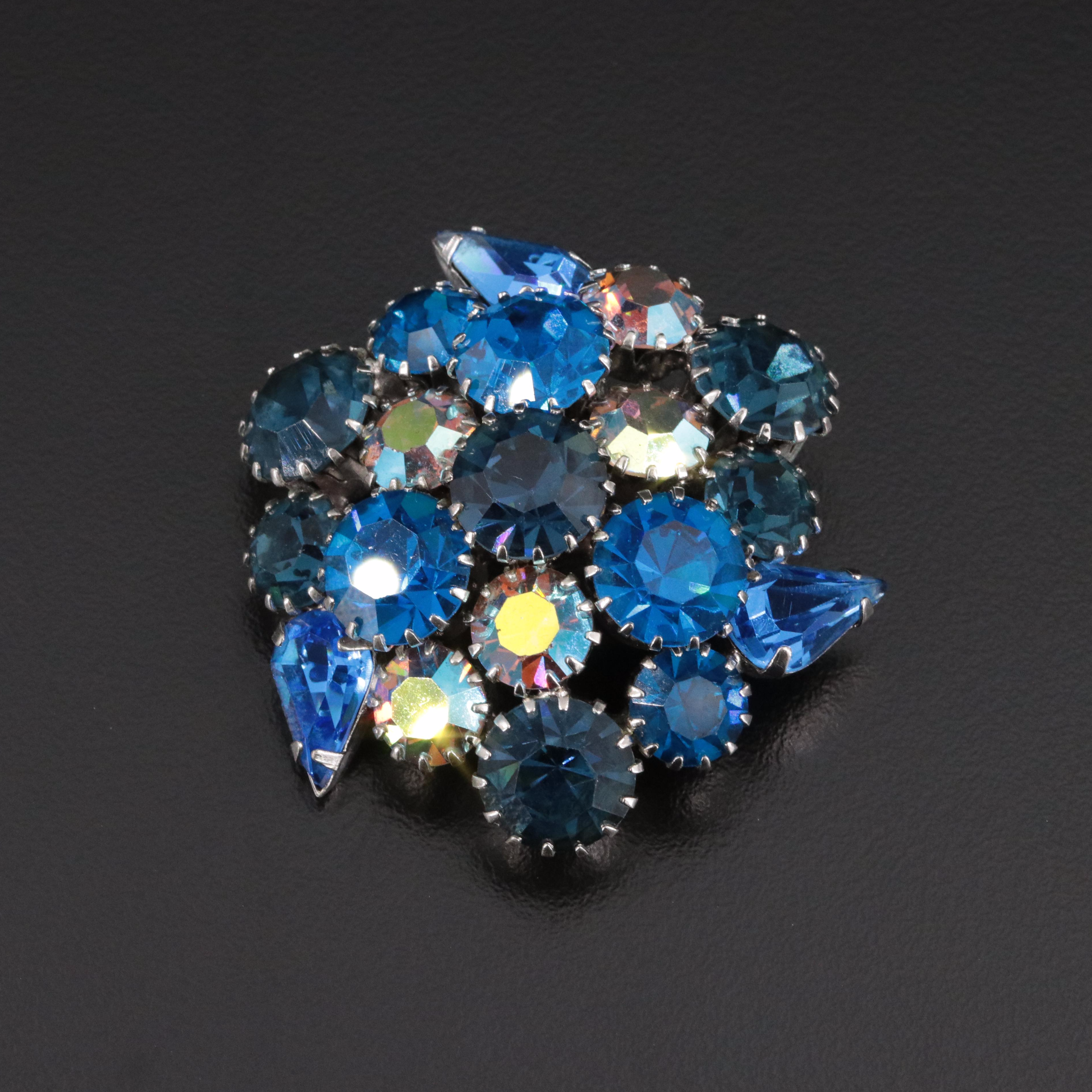 Vintage Karu Arke Rhinestone Brooch