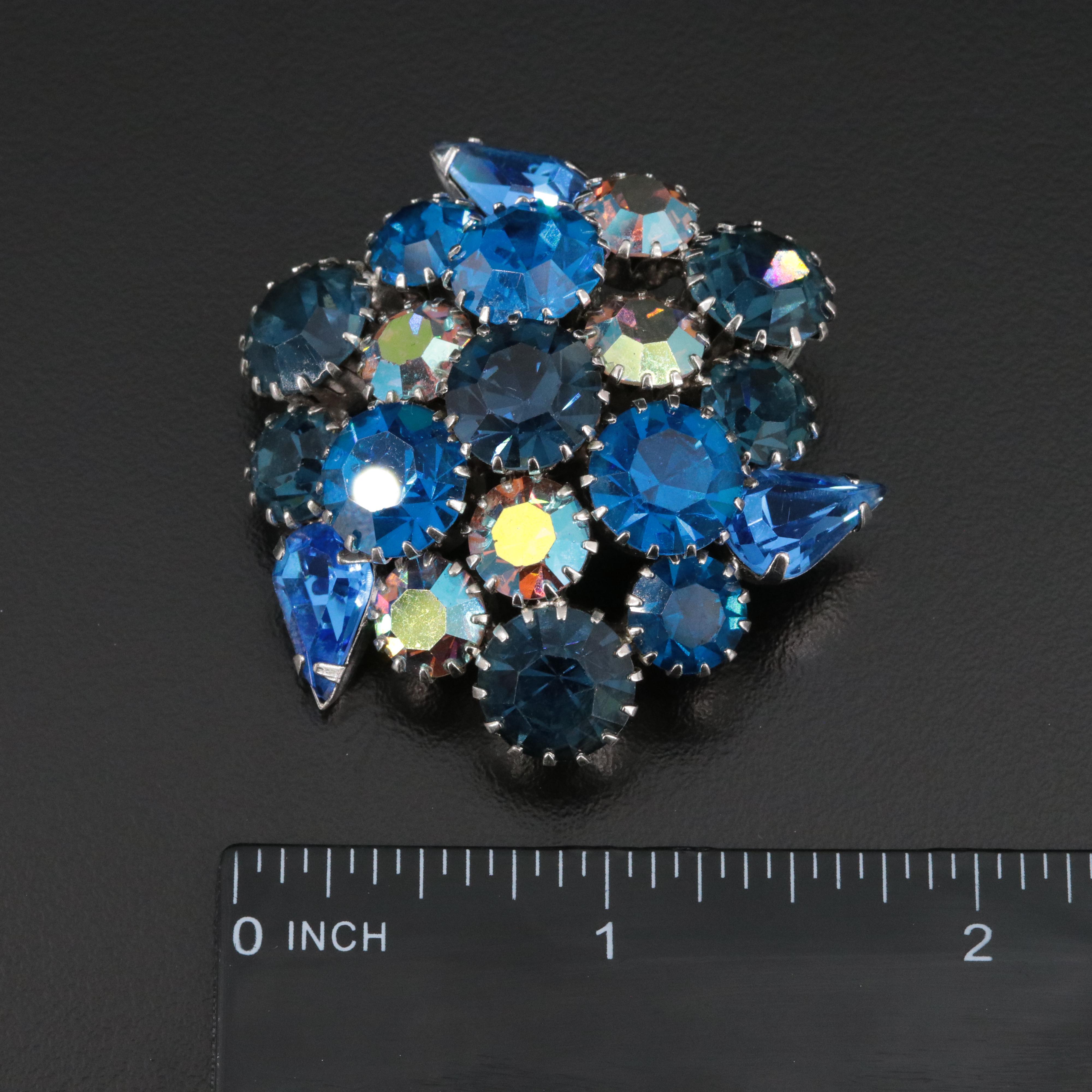 Vintage Karu Arke Rhinestone Brooch