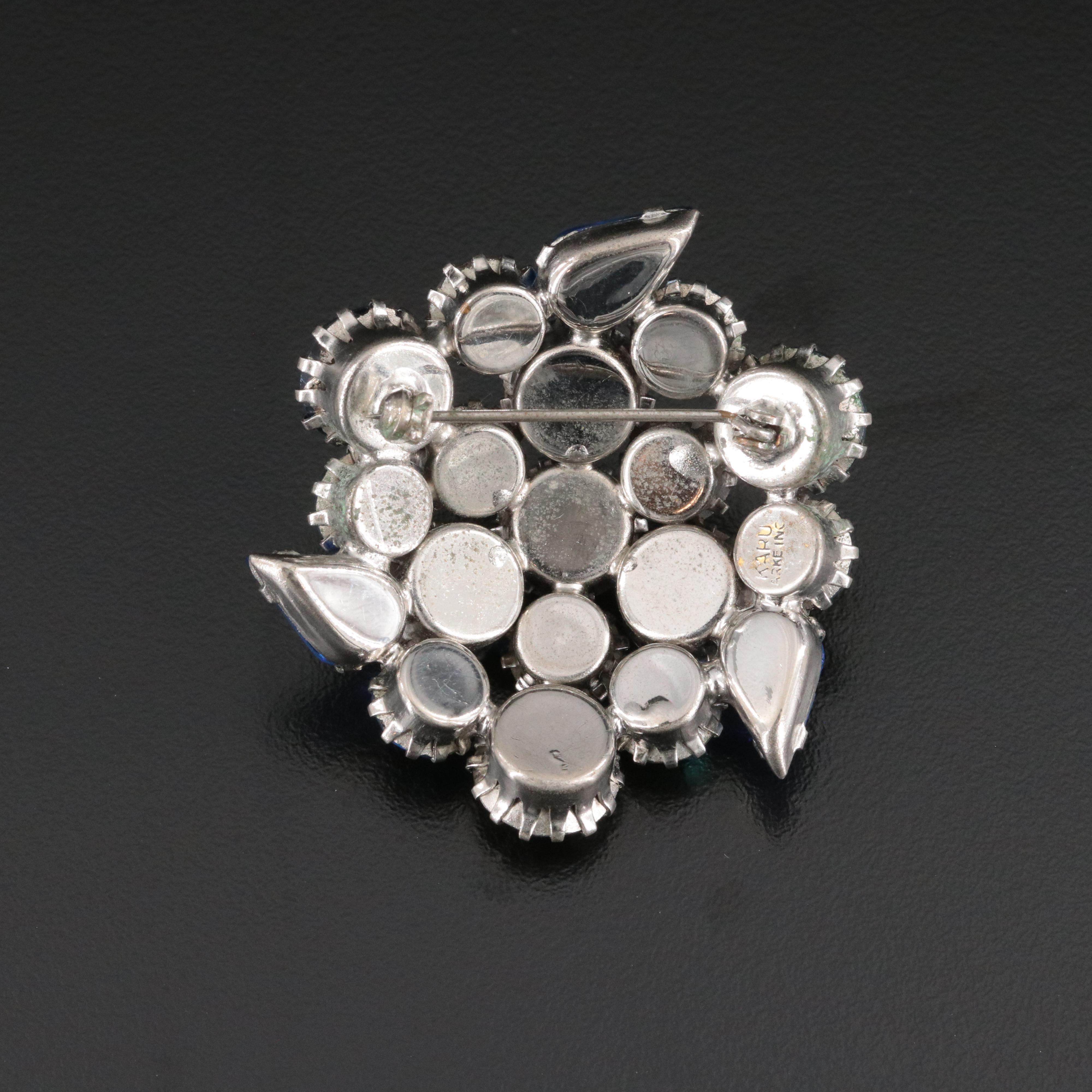 Vintage Karu Arke Rhinestone Brooch