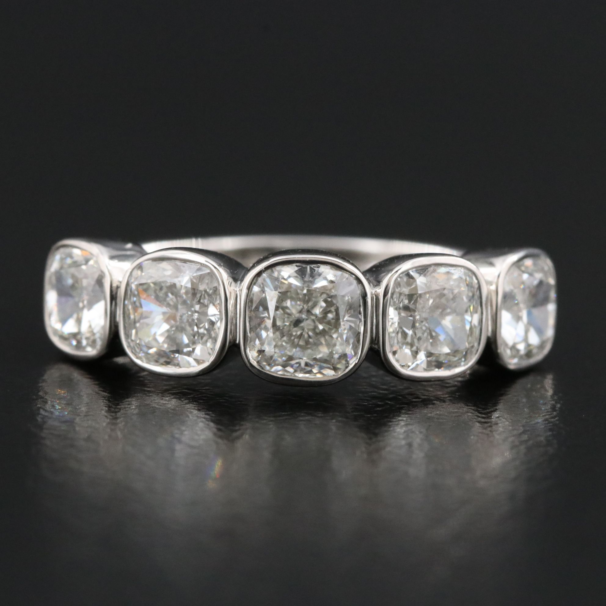 Platinum 2.63 CTW Diamond Ring with GIA Reports