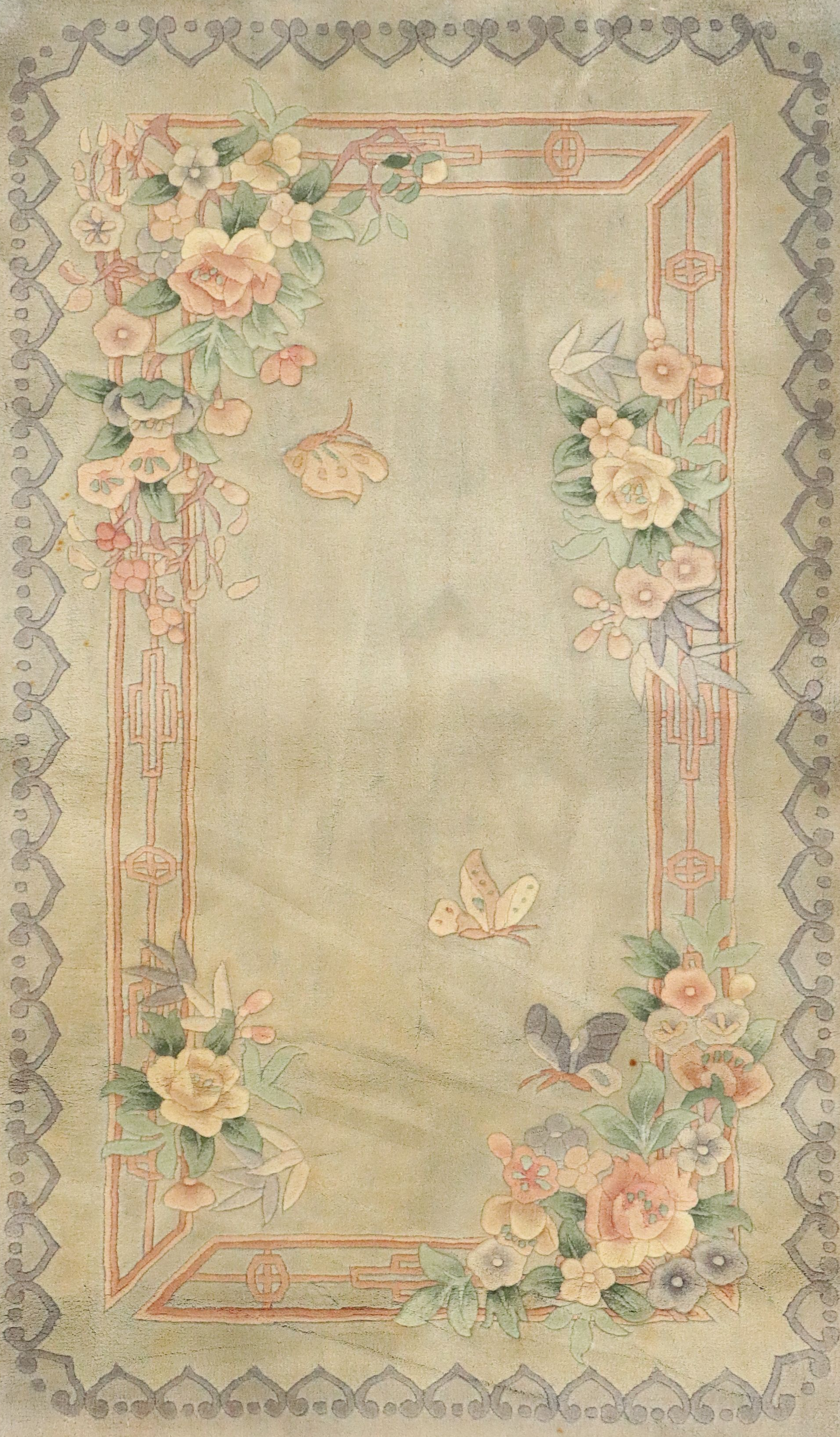 3'1 x 5'9 Hand-Knotted Chinese Peking Area Rug