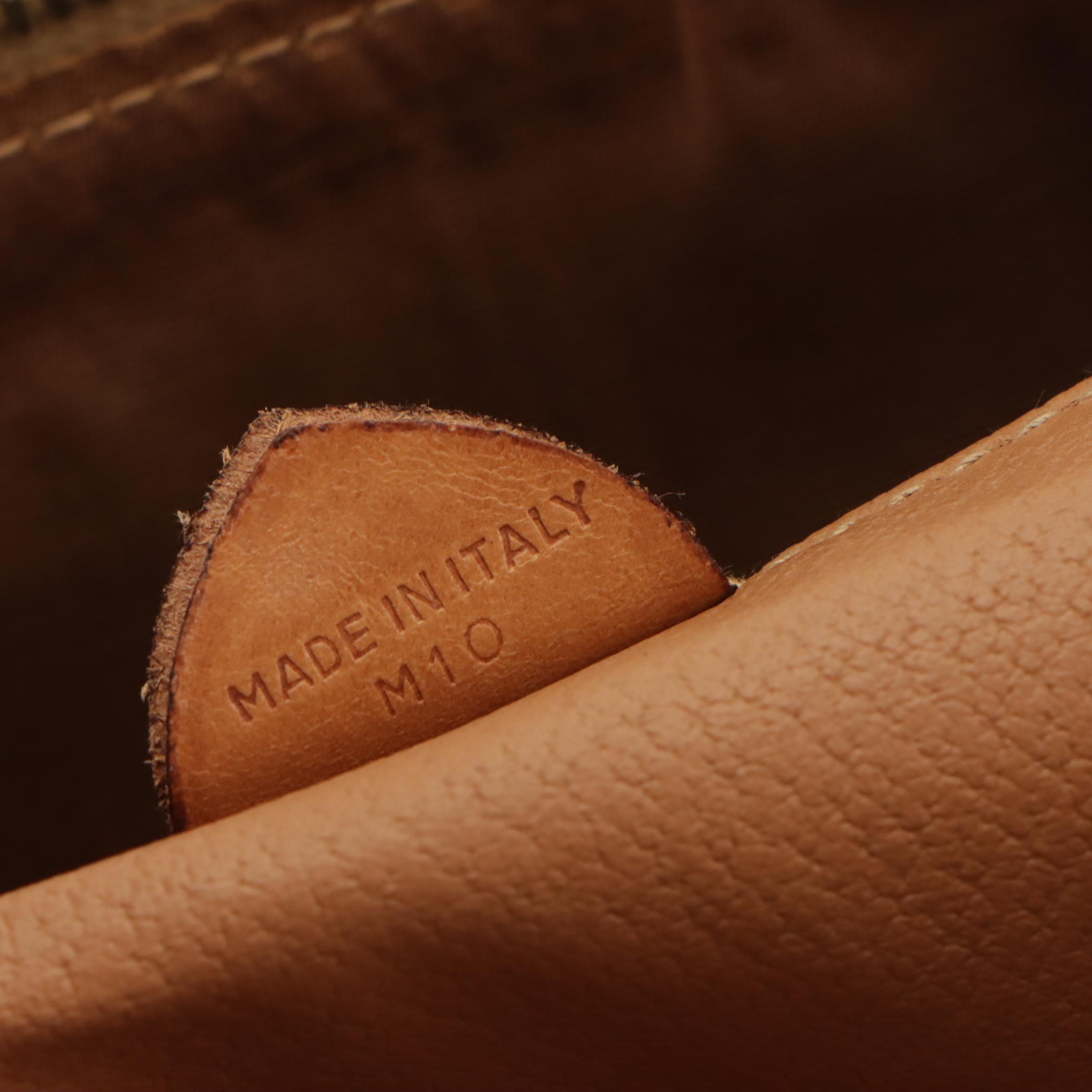 Celine Crossbody Messenger Bag in Beige Macadam Canvas and Leather