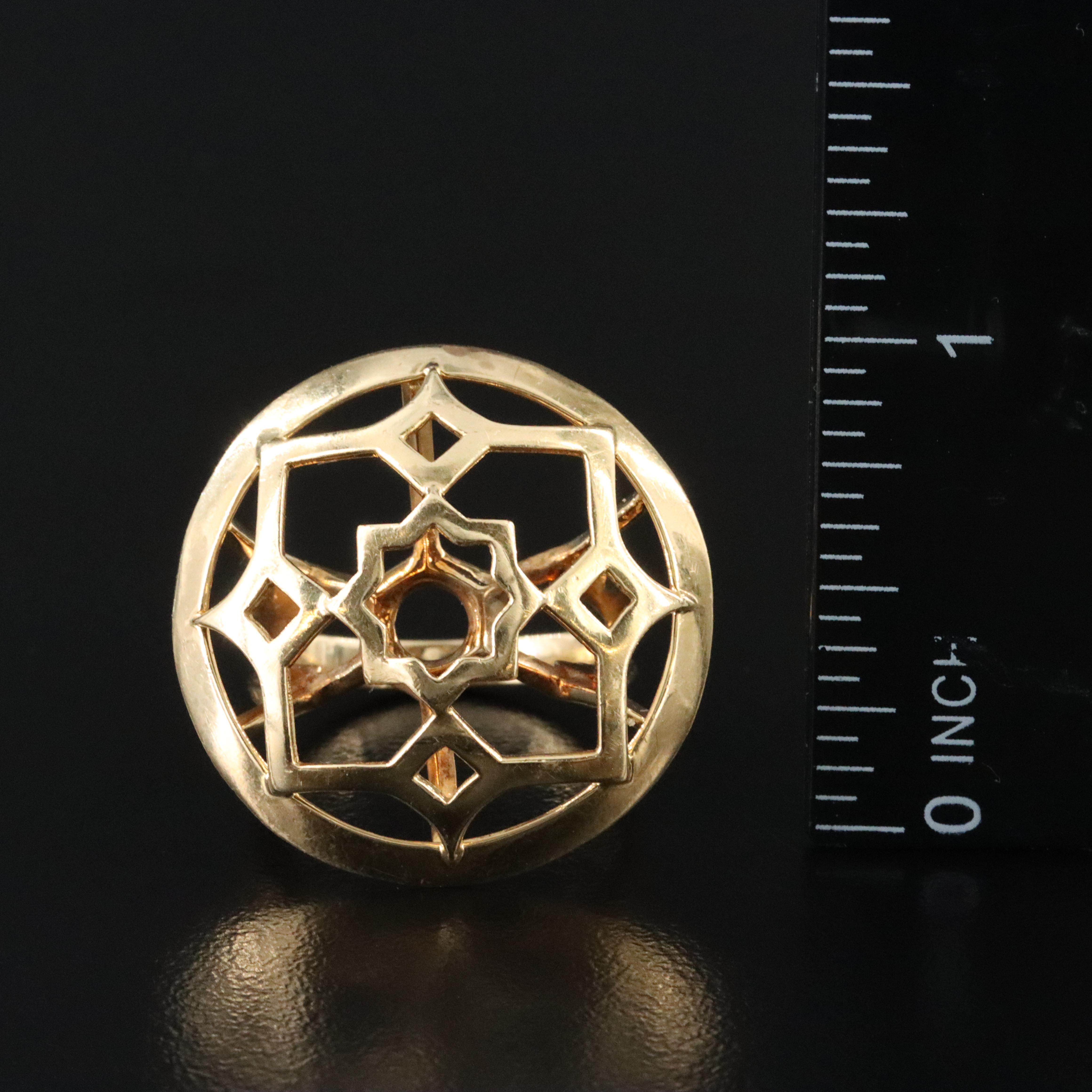 Paloma Picasso for Tiffany & Co. Zellige Marrakesh 18K Medallion Ring