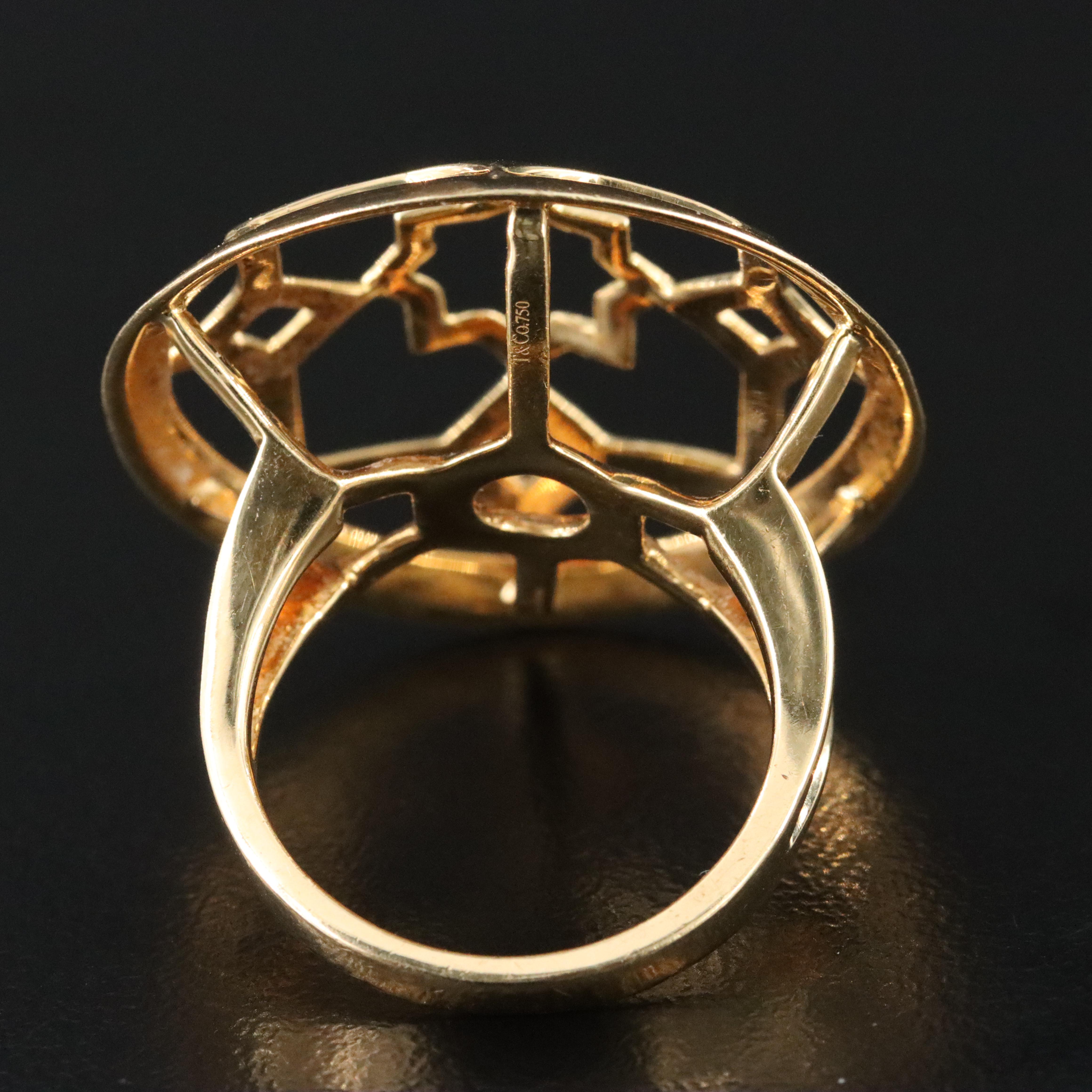 Paloma Picasso for Tiffany & Co. Zellige Marrakesh 18K Medallion Ring