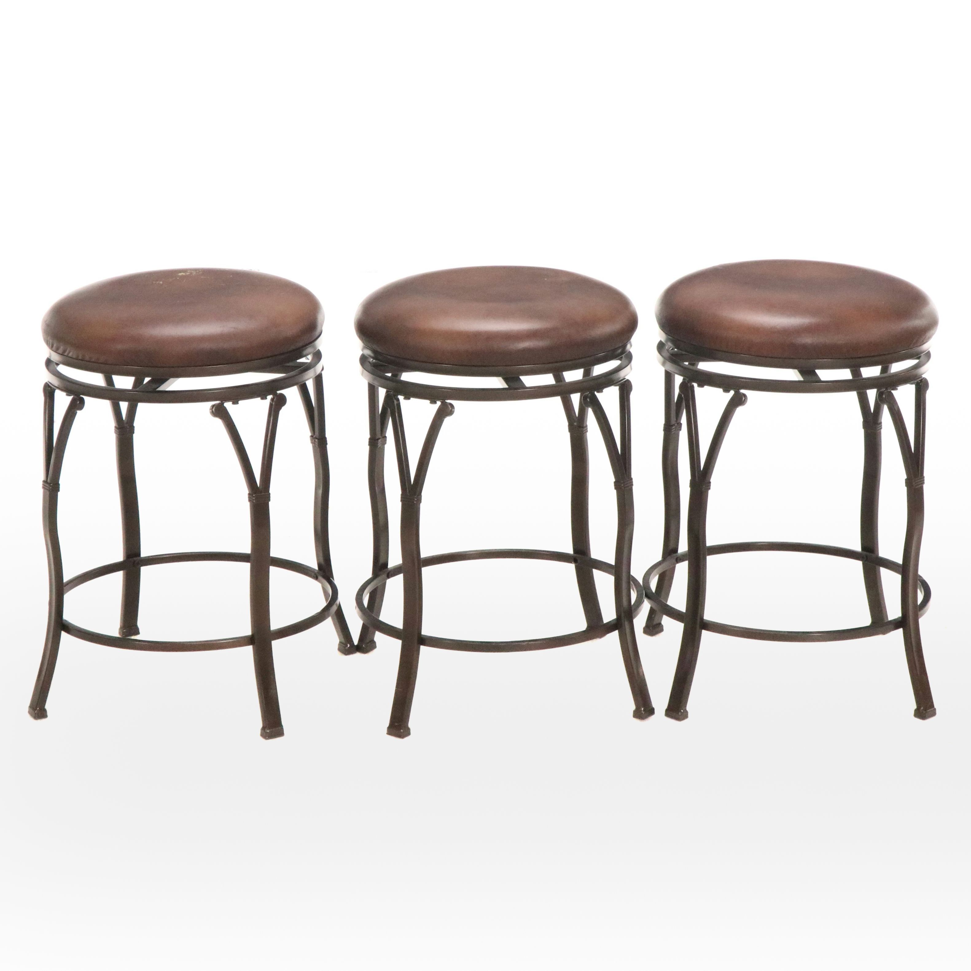 Set of Three Hillsdale Furniture Faux Barstools