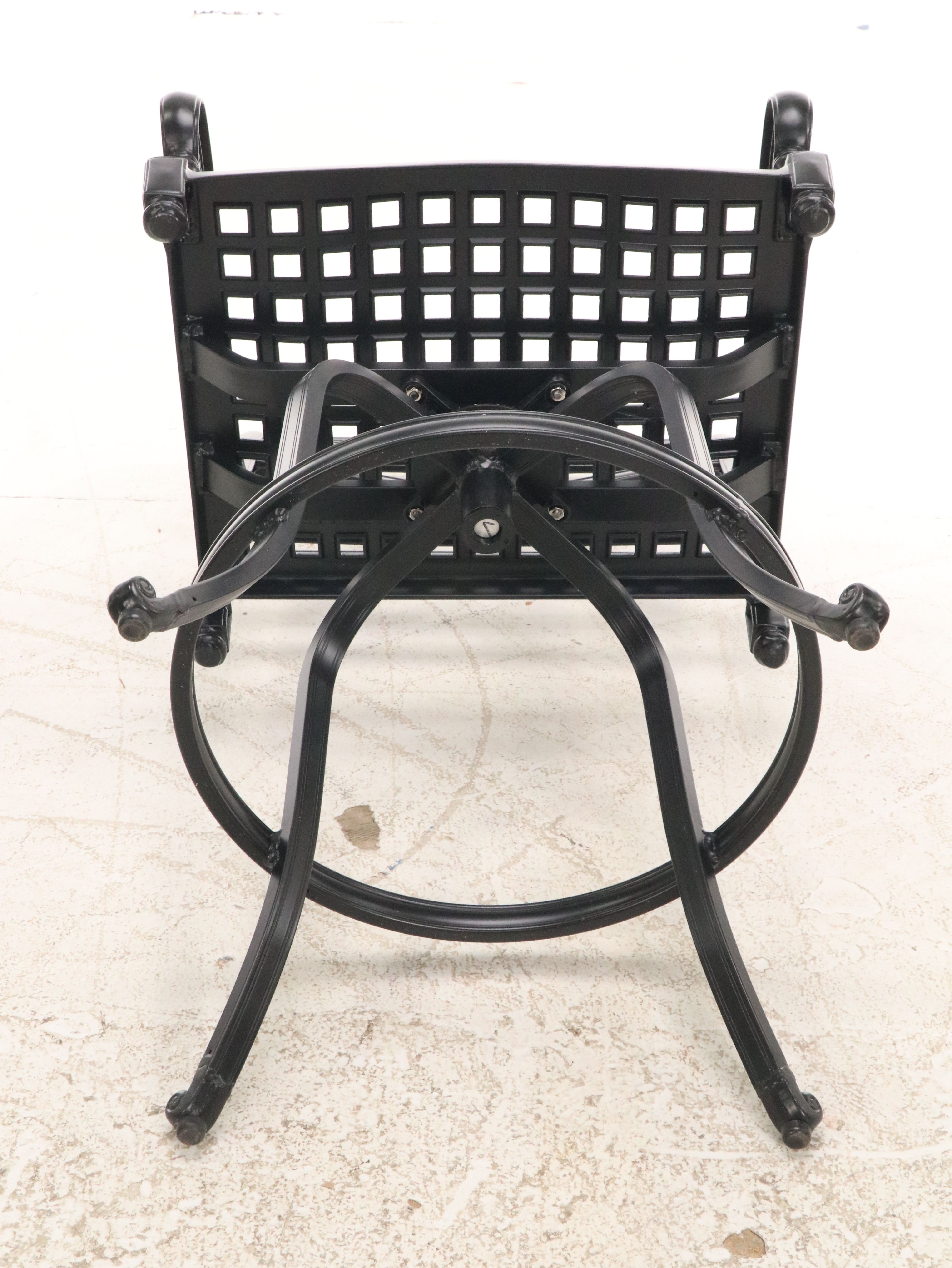 Frontgate "Carlisle" Swivel Bar Stool Pair in Onyx