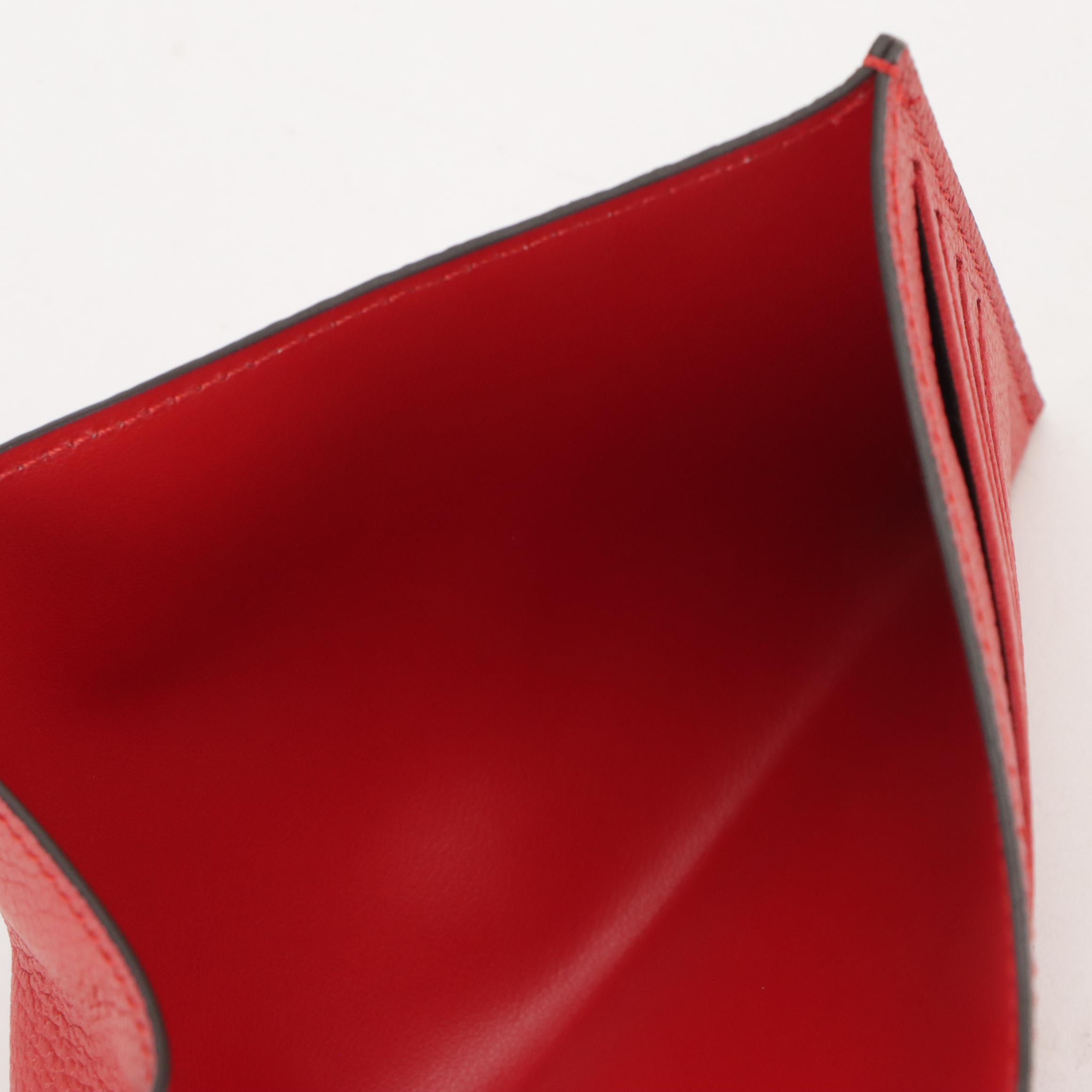 Louis Vuitton Félicie Pochette Card Holder Insert in Red Grained Leather