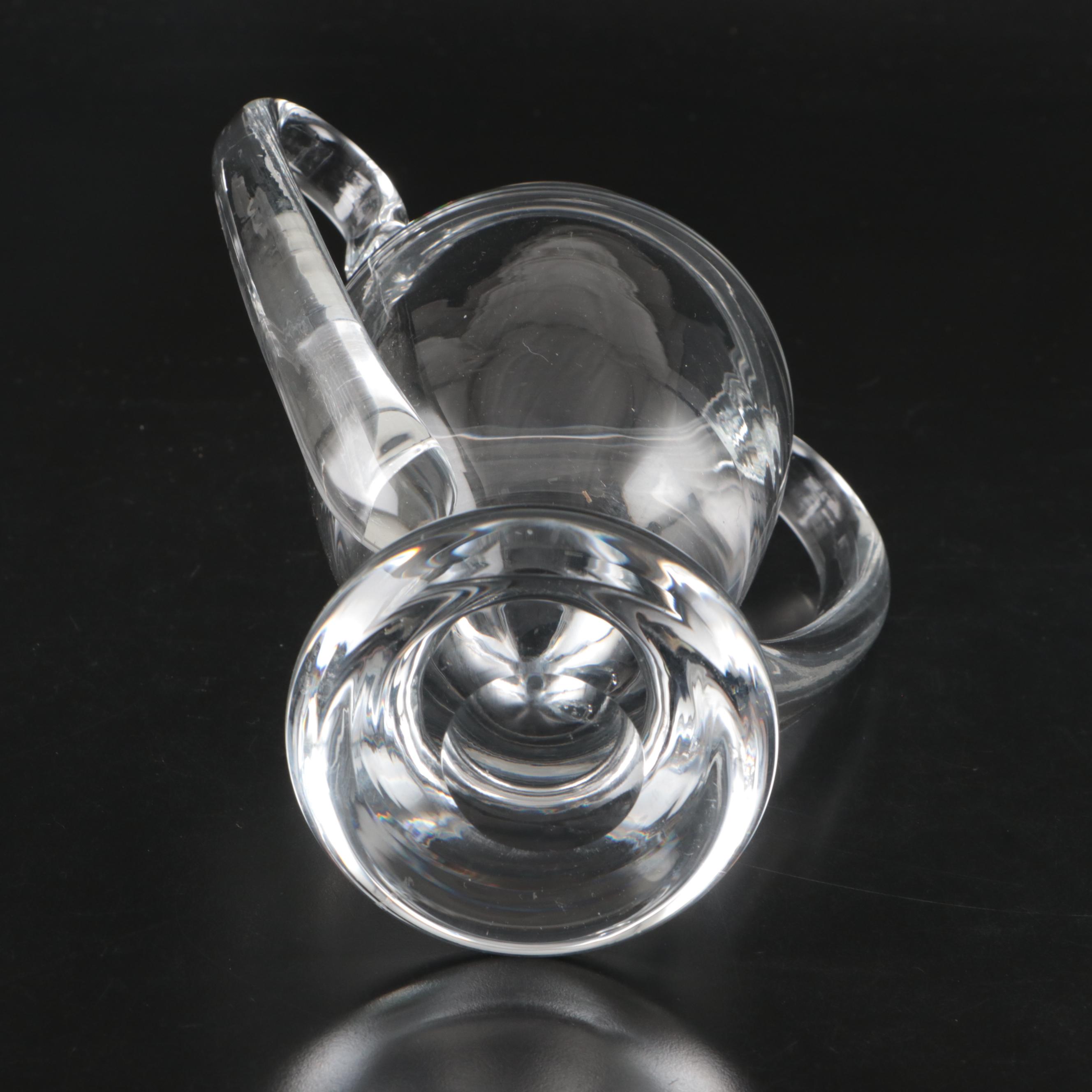 Glass Trophy Vase with Candlesticks and Lion Figurine