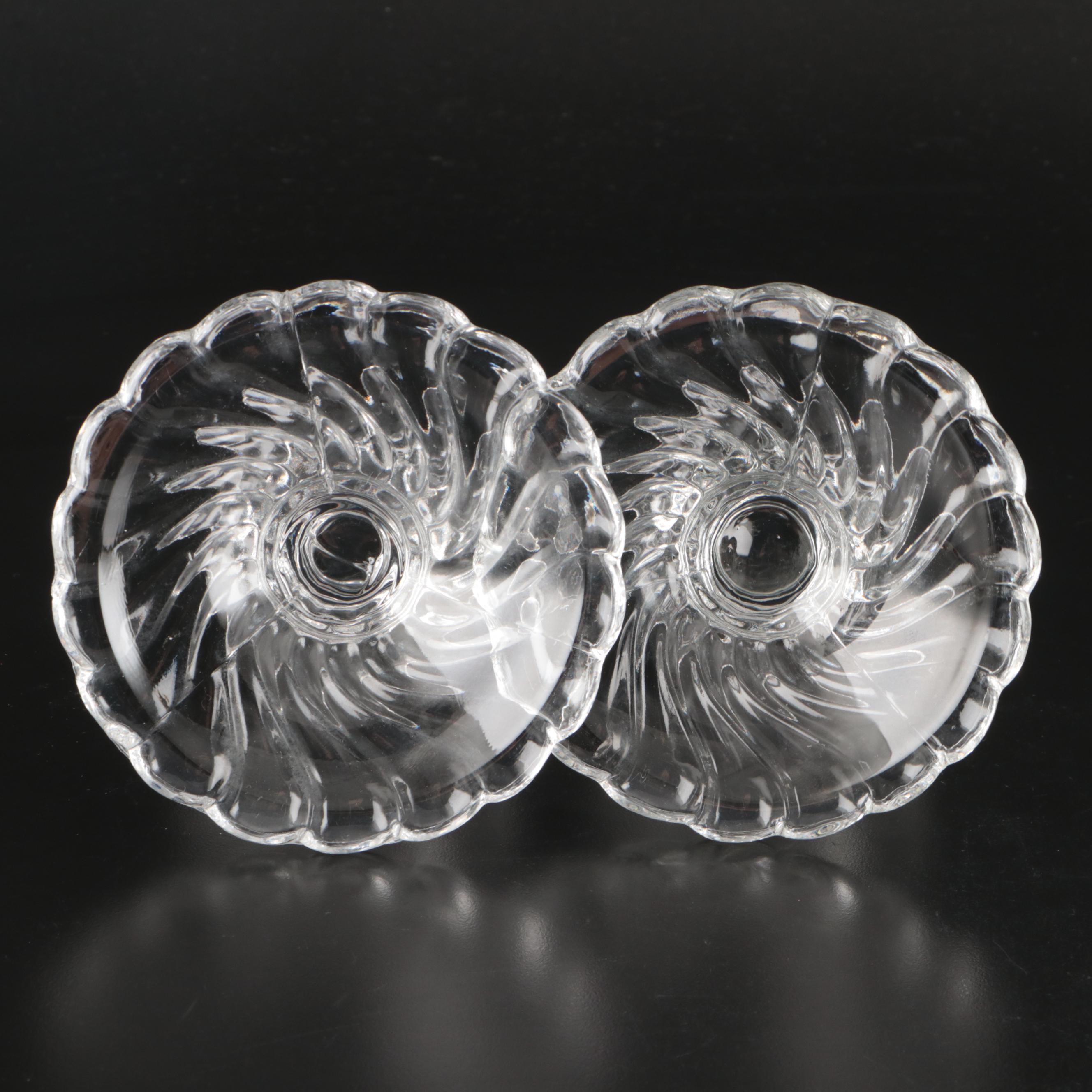 Glass Trophy Vase with Candlesticks and Lion Figurine