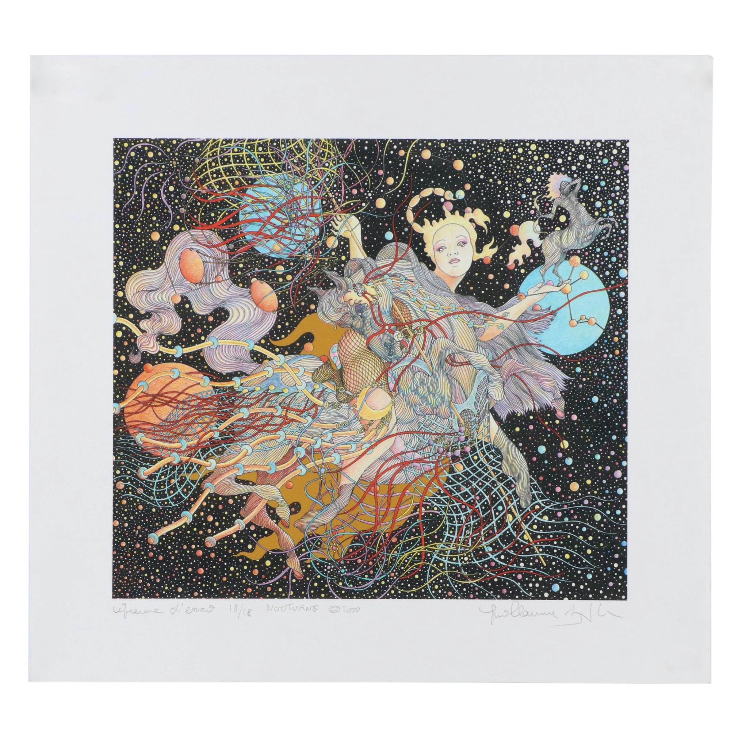 Guillaume Azoulay Surrealist Giclée "Nocturne," 2000