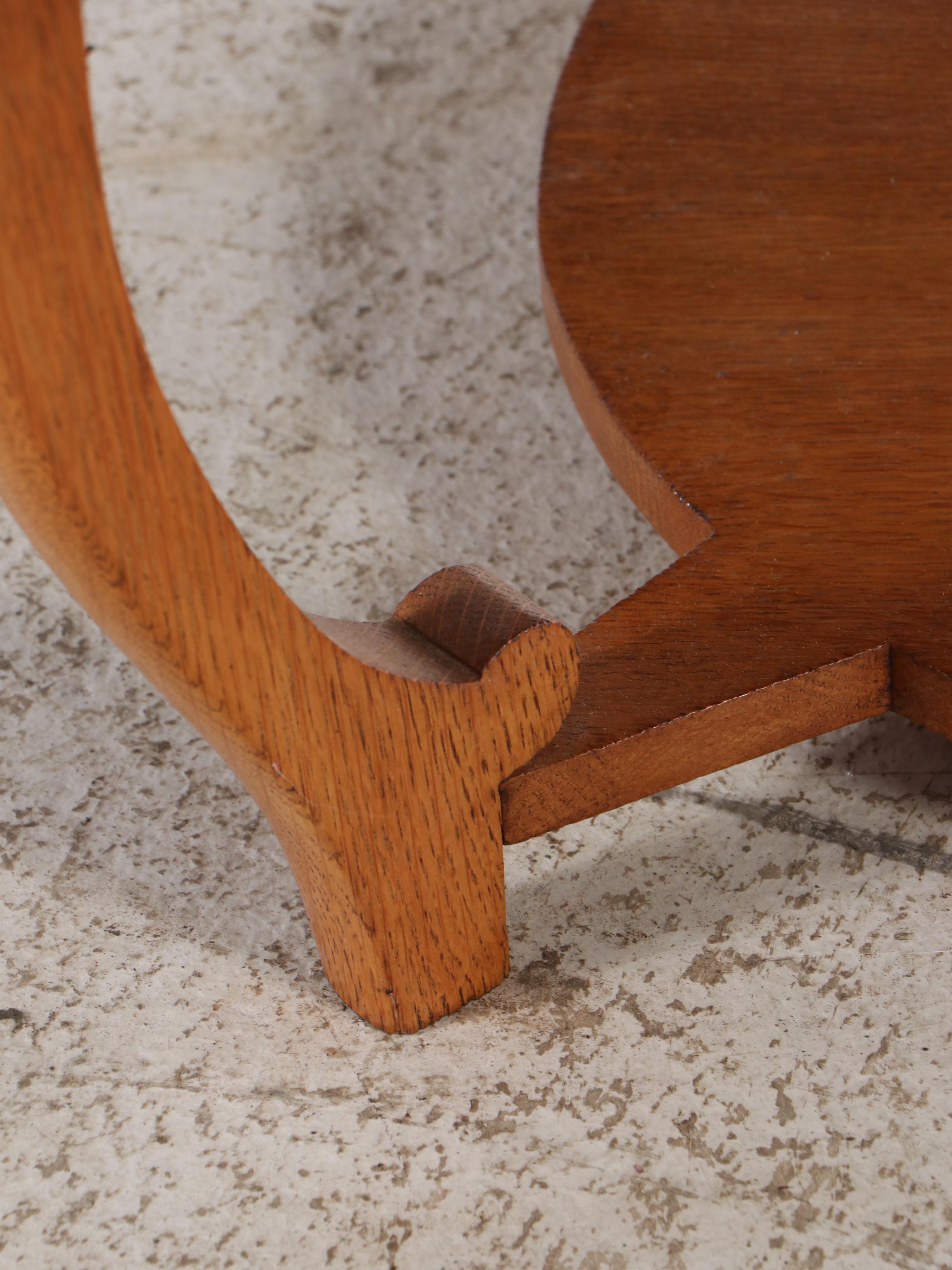 Art Deco Style Oak Two-Tier Hall Table, Early 20th Century