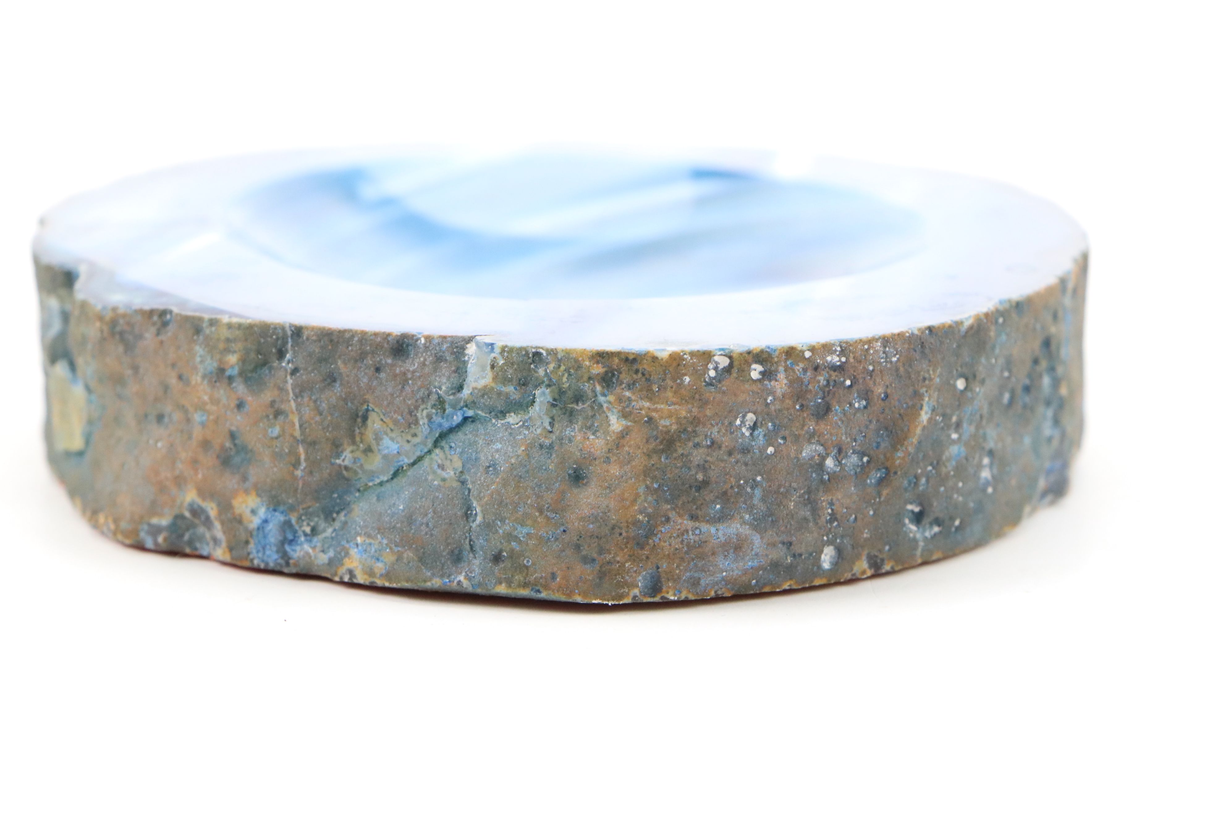 Polished Blue Agate Bowl