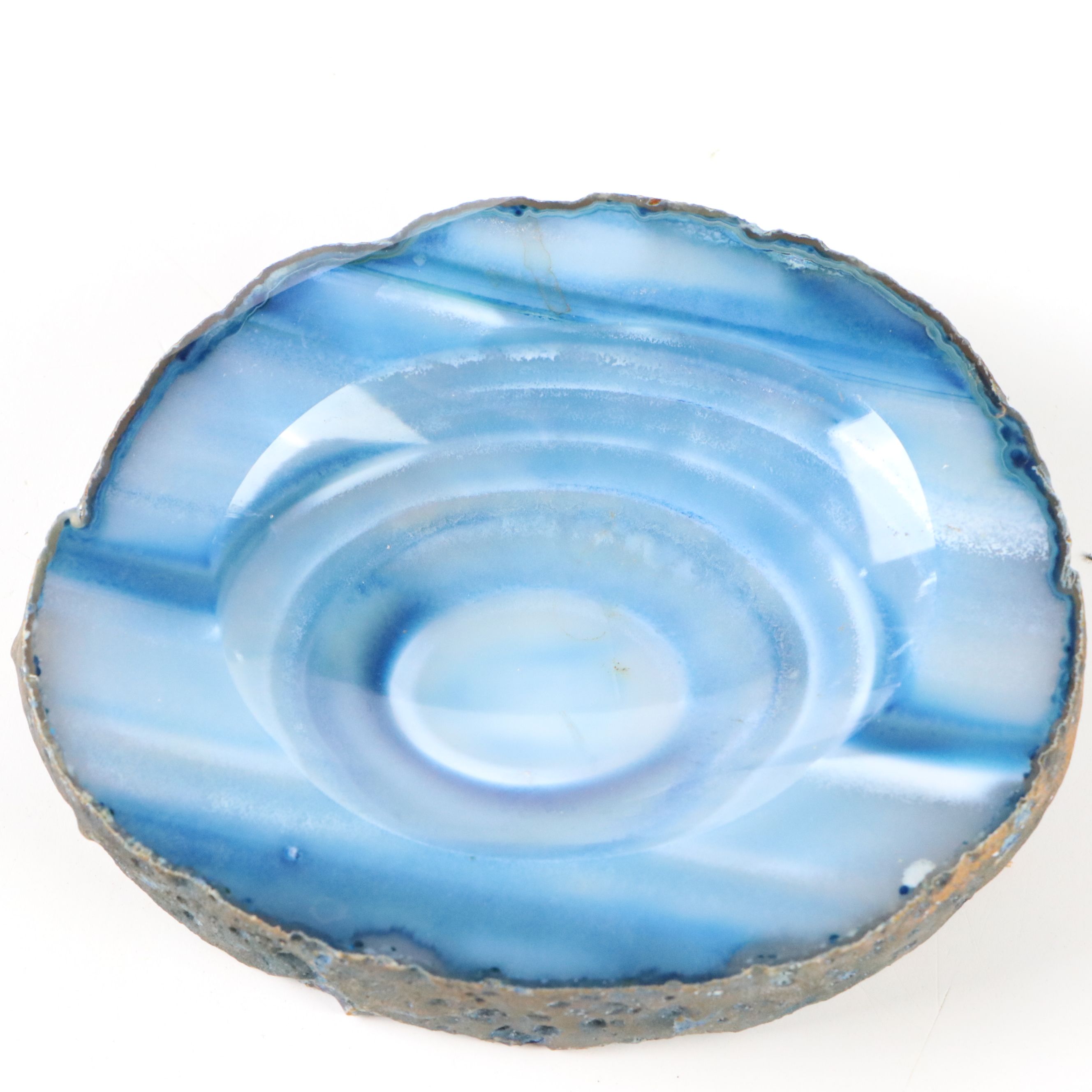 Polished Blue Agate Bowl