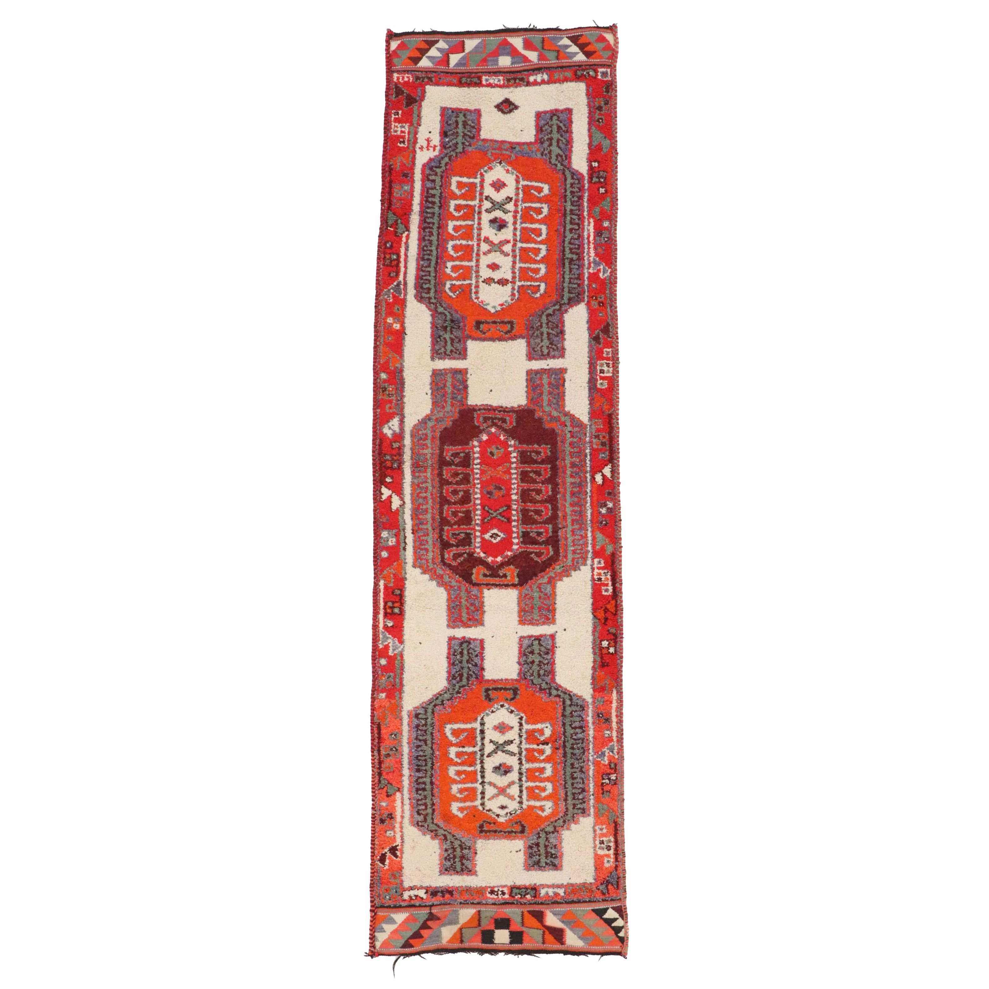 3'7 x 13'2 Hand-Knotted Caucasian Lenkoran Long Rug