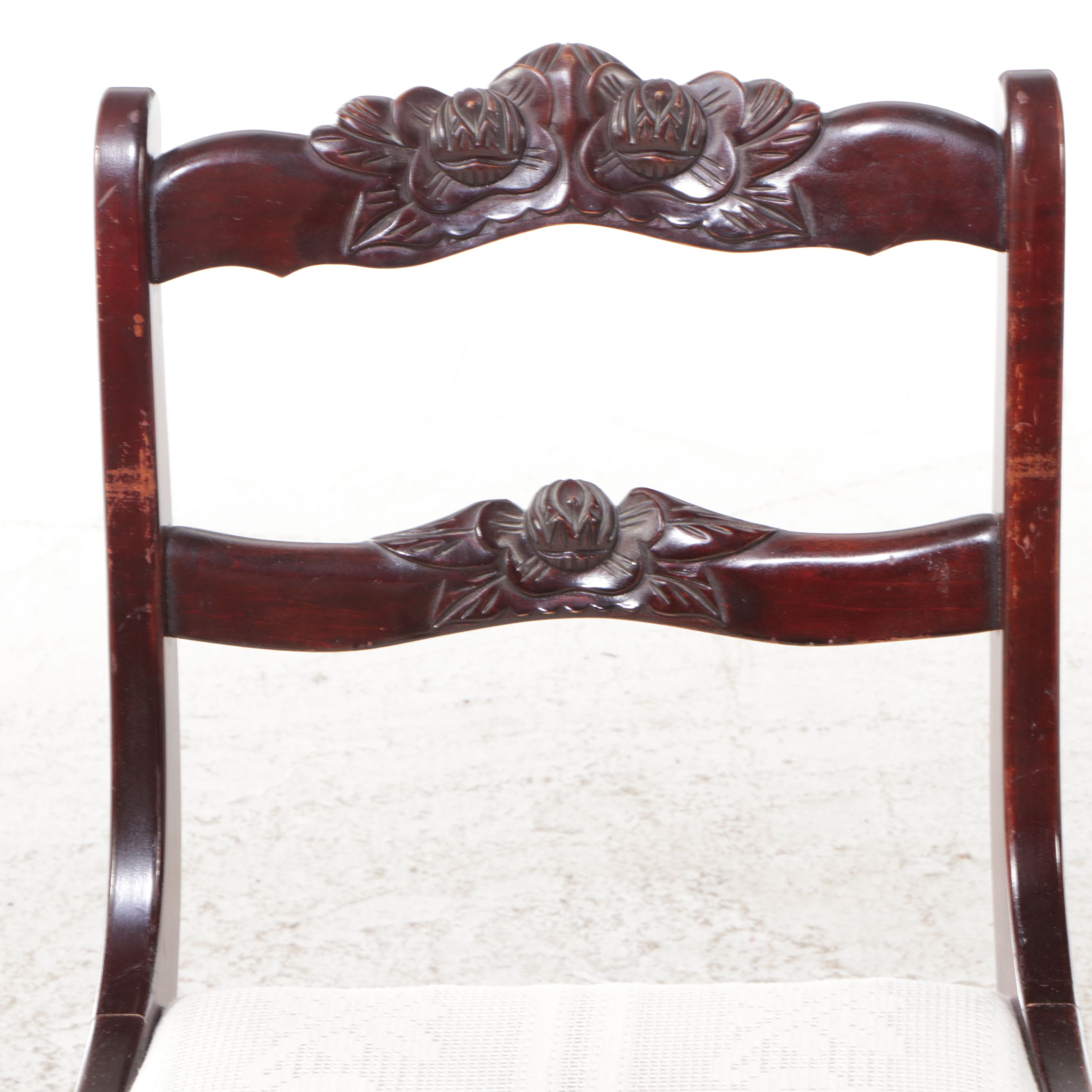 Victorian Style Carved Wood Side Chair, Early to Mid-20th Century