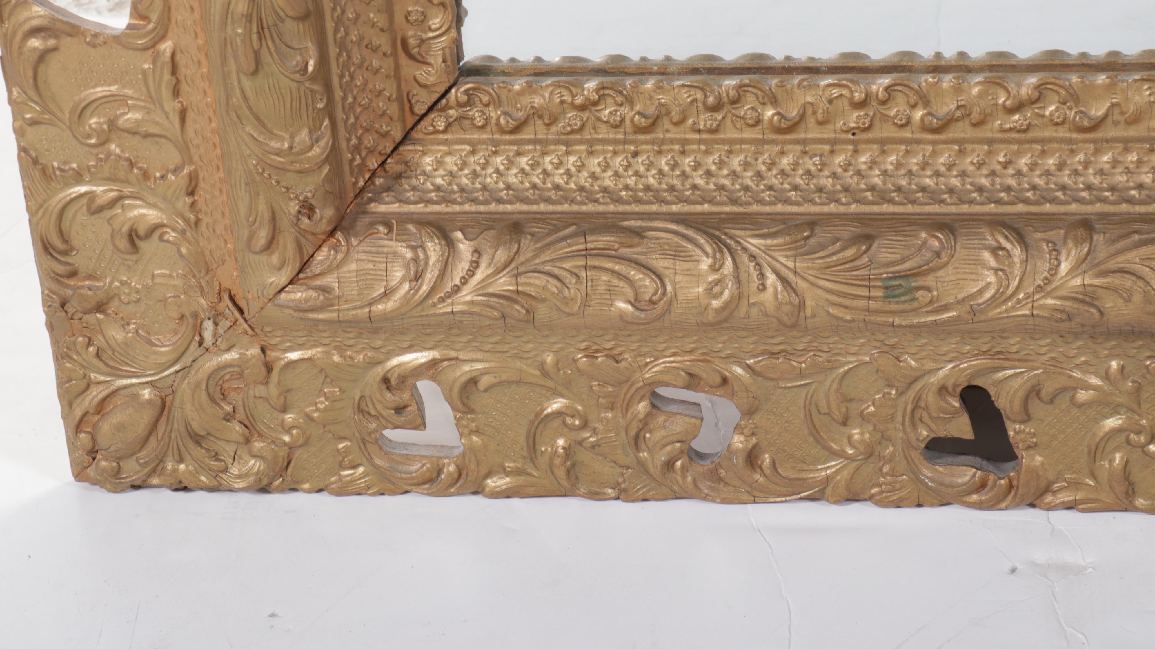 Italian Style Carved Giltwood Wall Mirror, Late 19th/ 20th Century