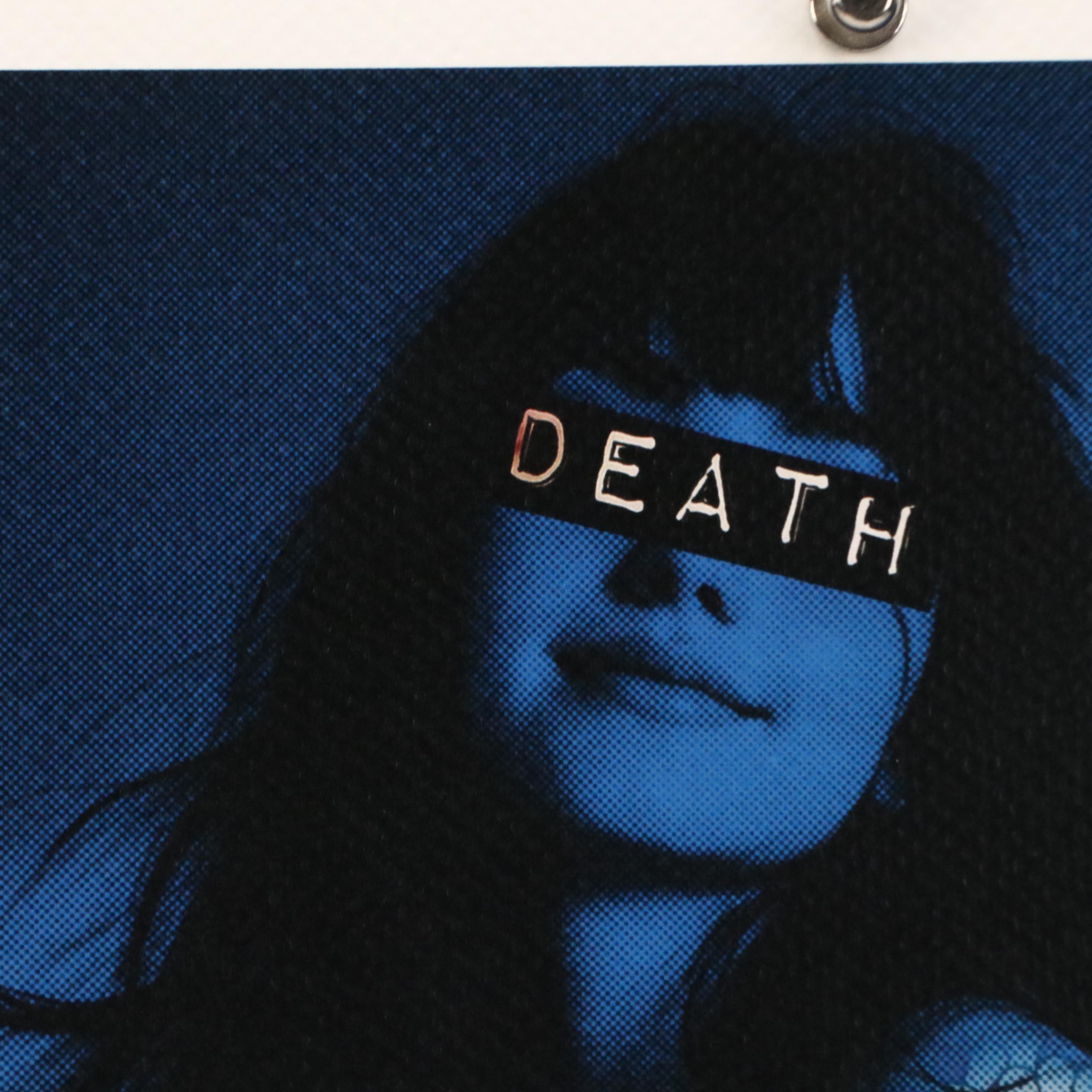 Death NYC Pop Art Digital Print of Woman with Murakami Flowers, 2024