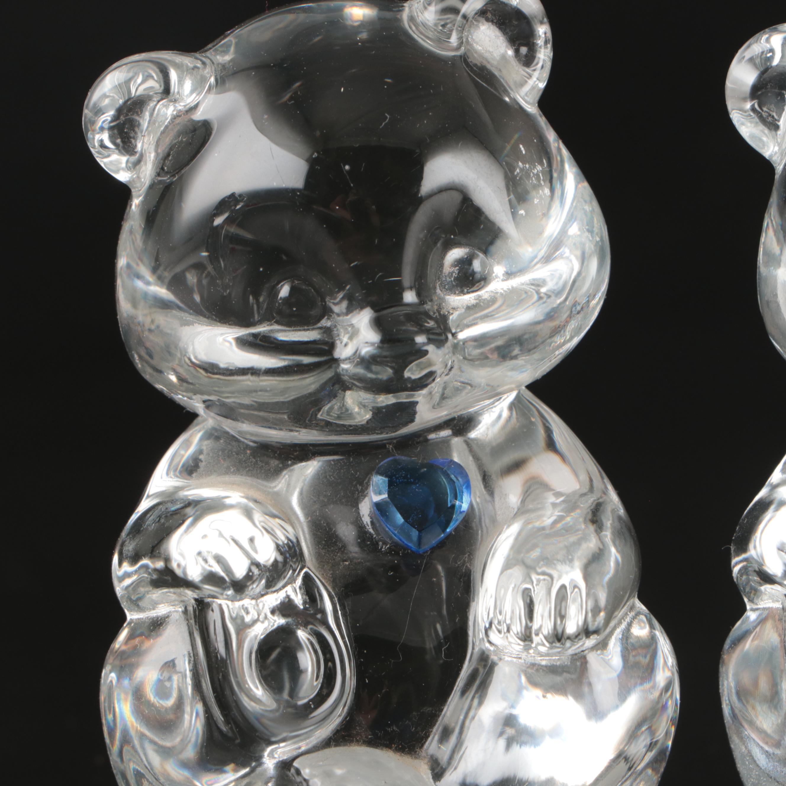 Fenton Glass Bear Figurines