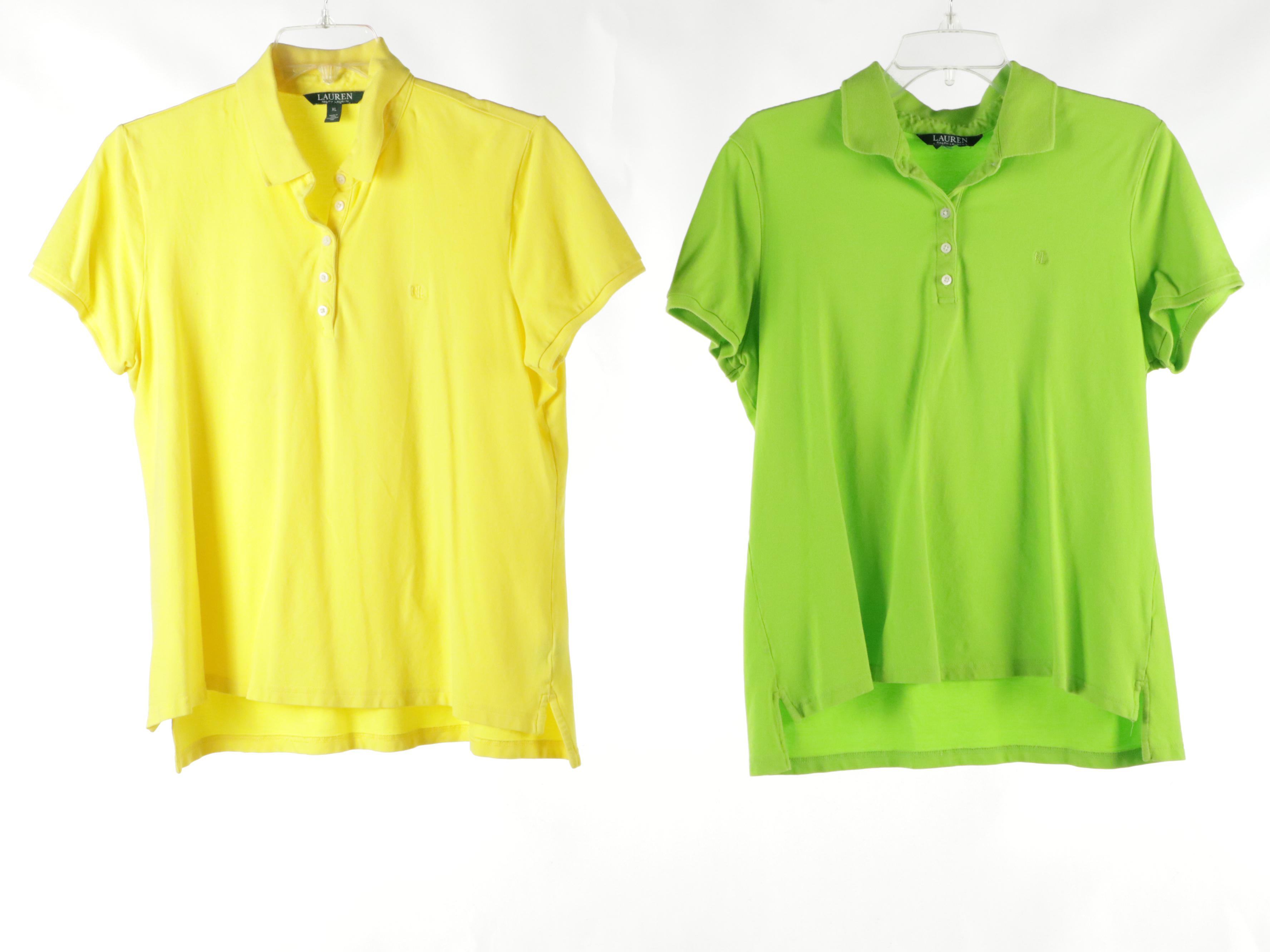 Lauren Ralph Lauren Polo Shirts with Blue Cable and Yellow Knit Sweaters