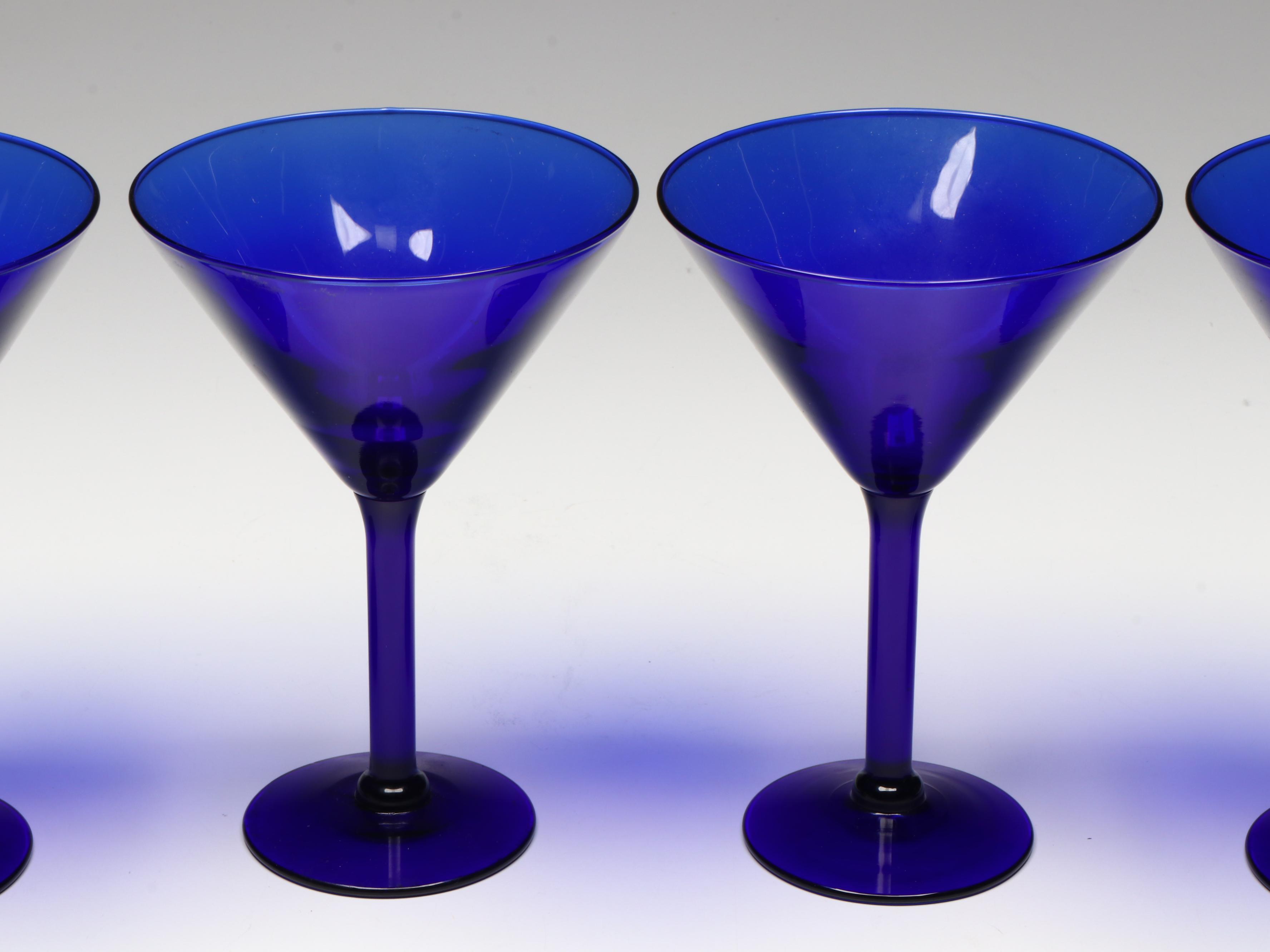 Cobalt Blue Martini Glasses