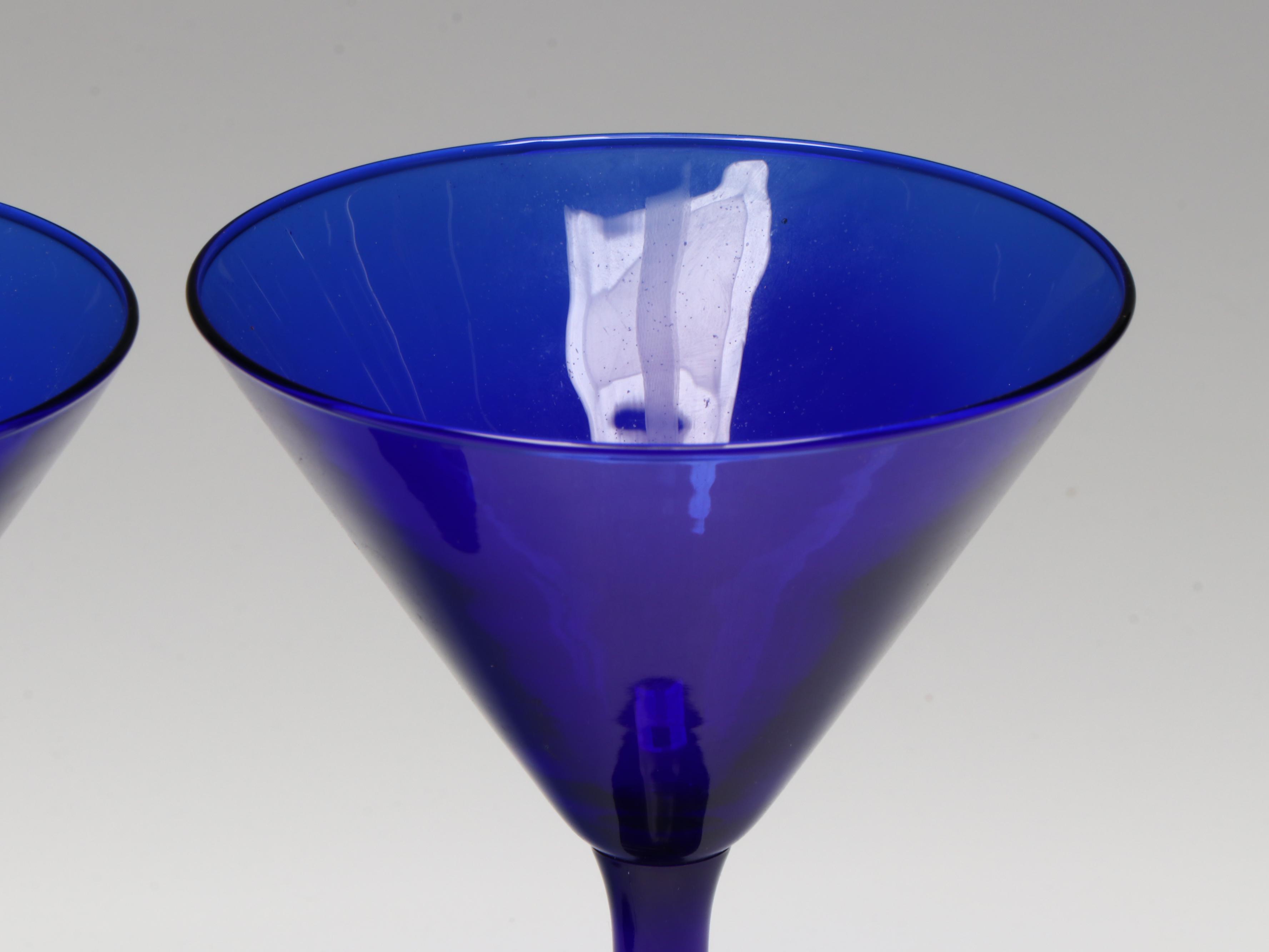 Cobalt Blue Martini Glasses