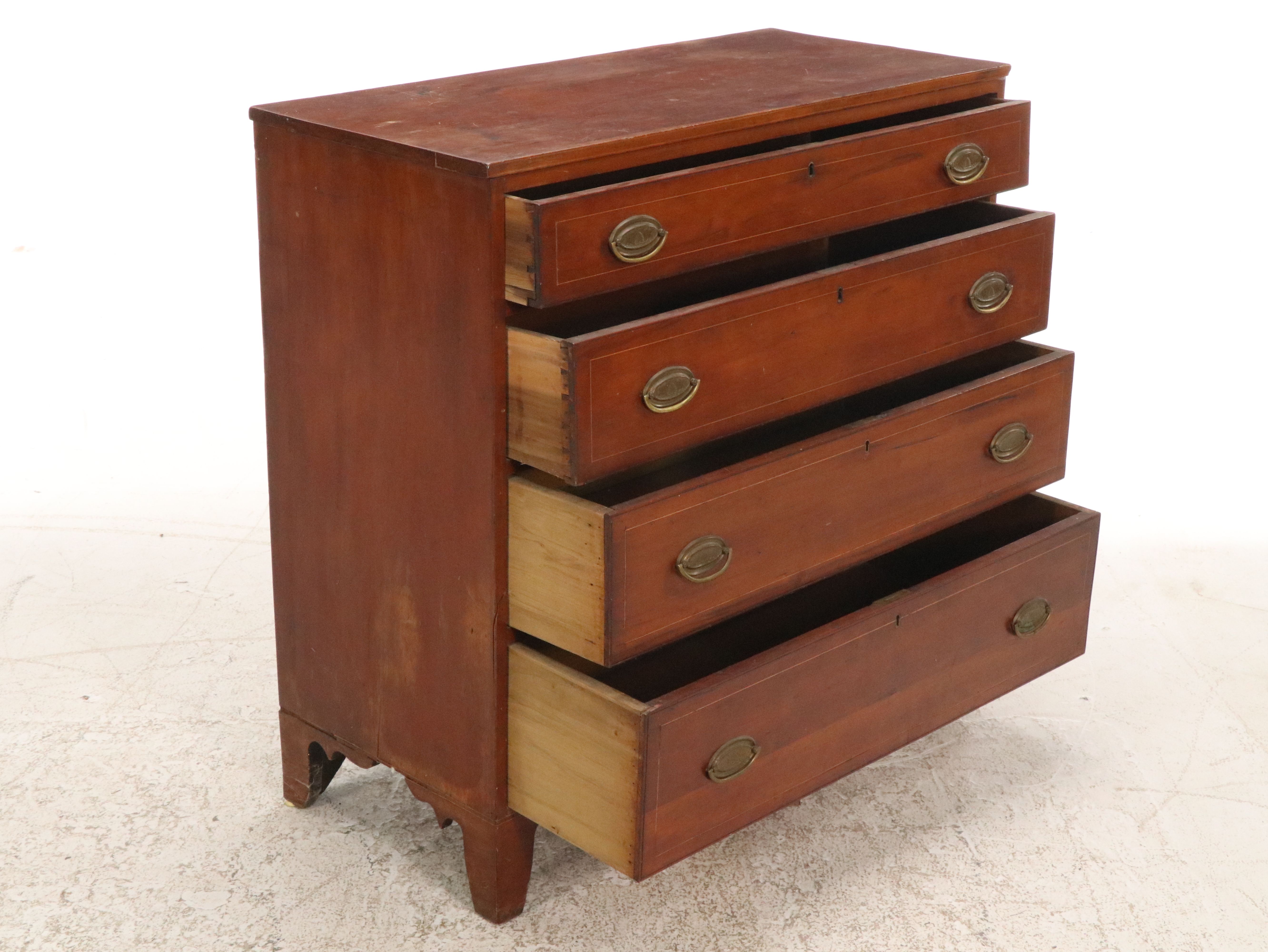 Federal Style Cherry Four Drawer Chest