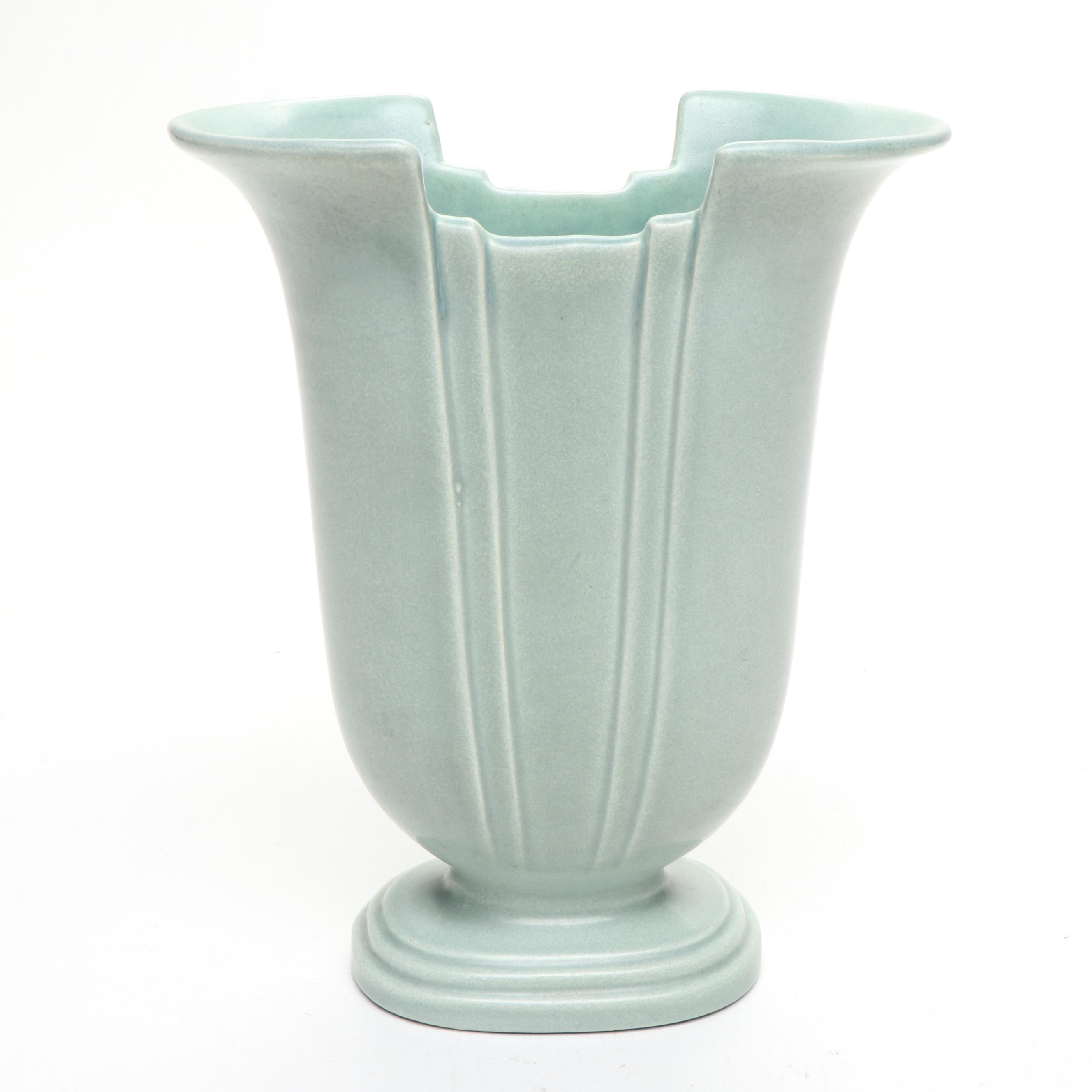 RumRill Art Deco Vase with Wood Framed Decorative Tiles