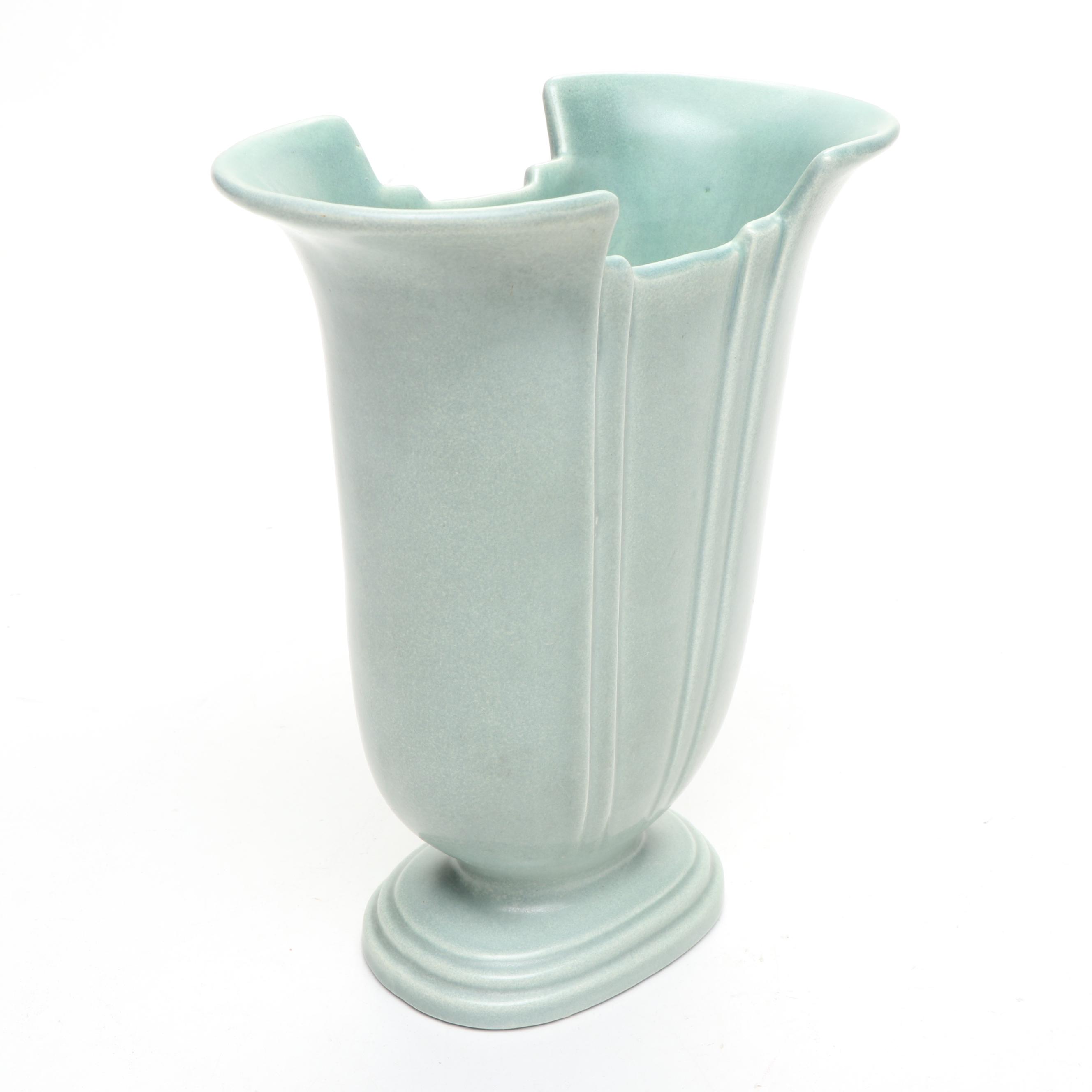 RumRill Art Deco Vase with Wood Framed Decorative Tiles