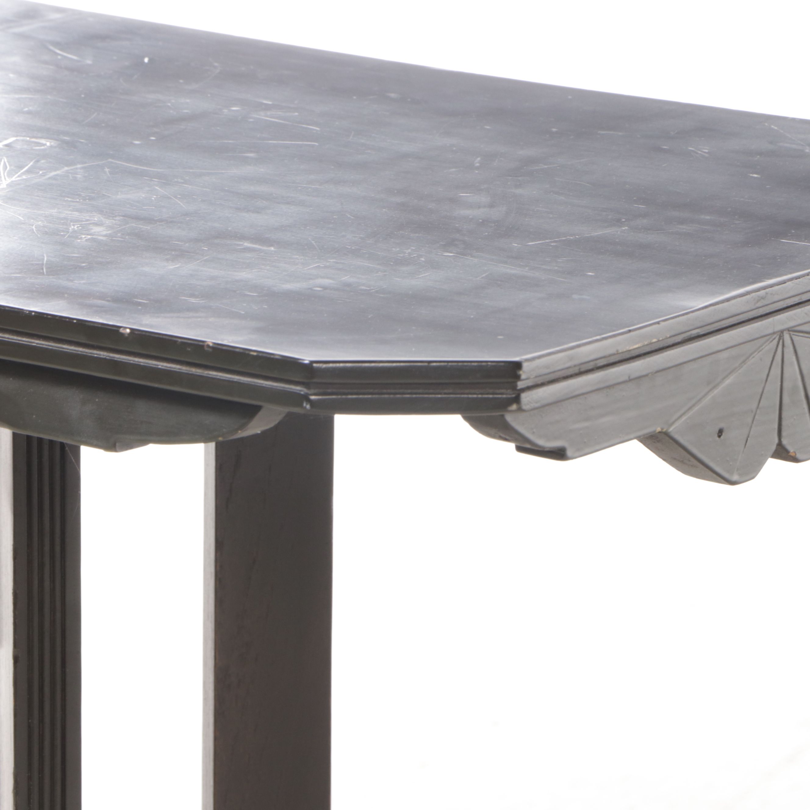 Eastlake Black Painted Wood Side Table