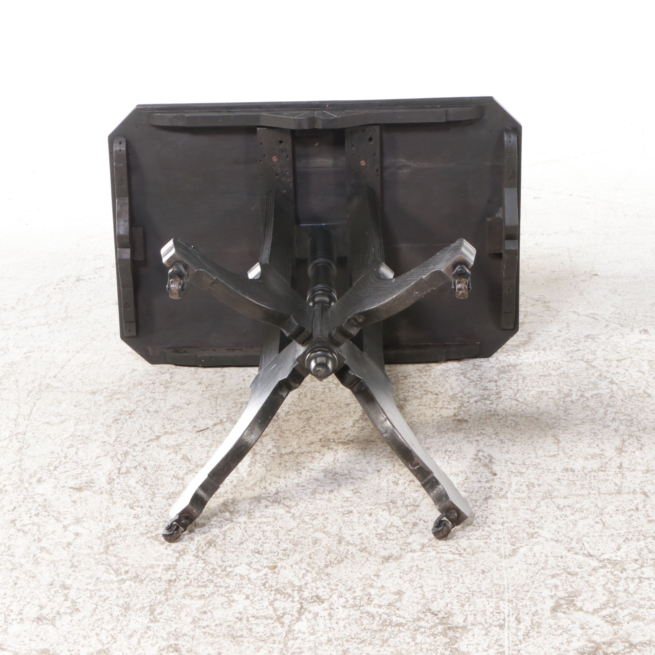 Eastlake Black Painted Wood Side Table