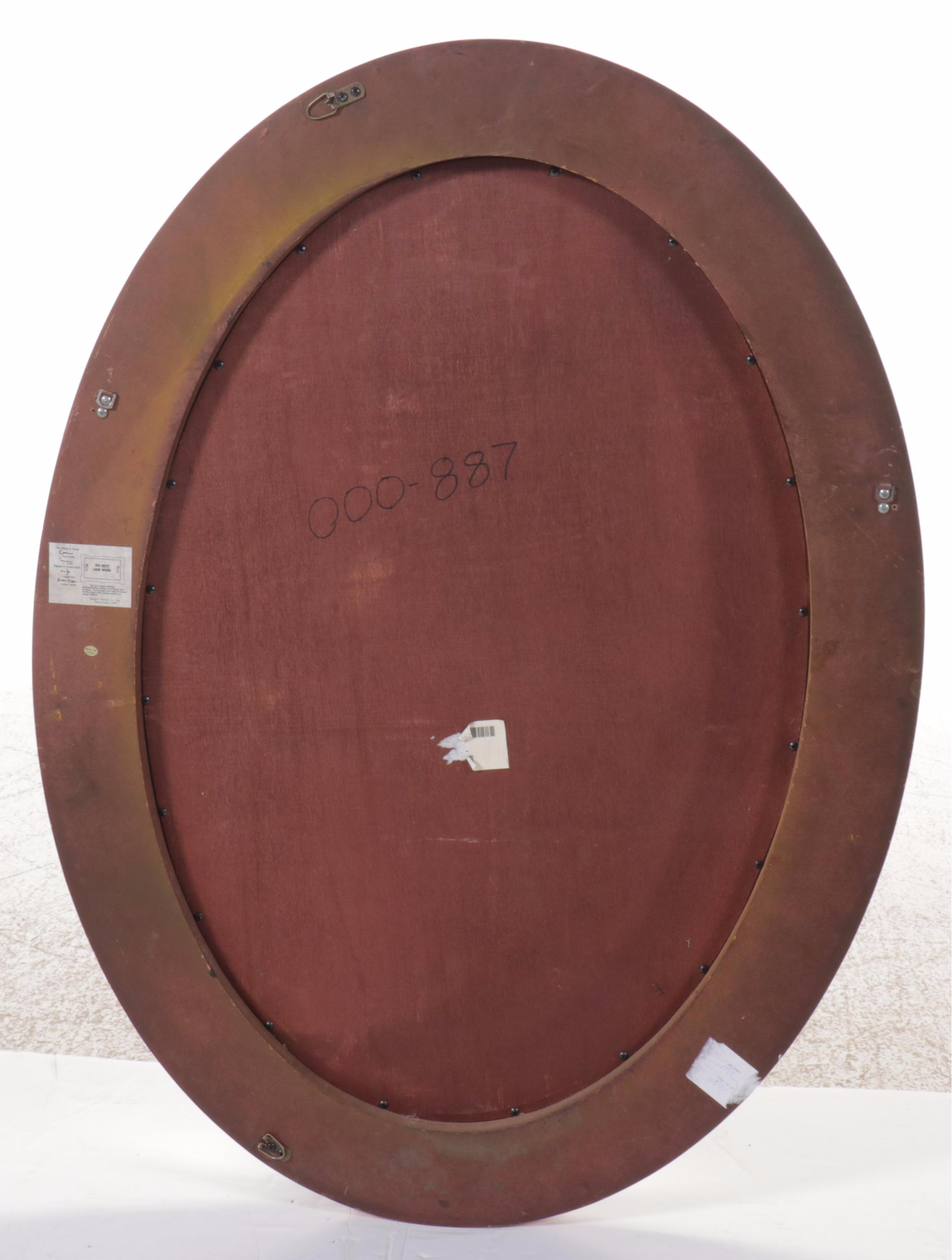Bassett Mirror Co. Georgian Style Oval Wall Mirror