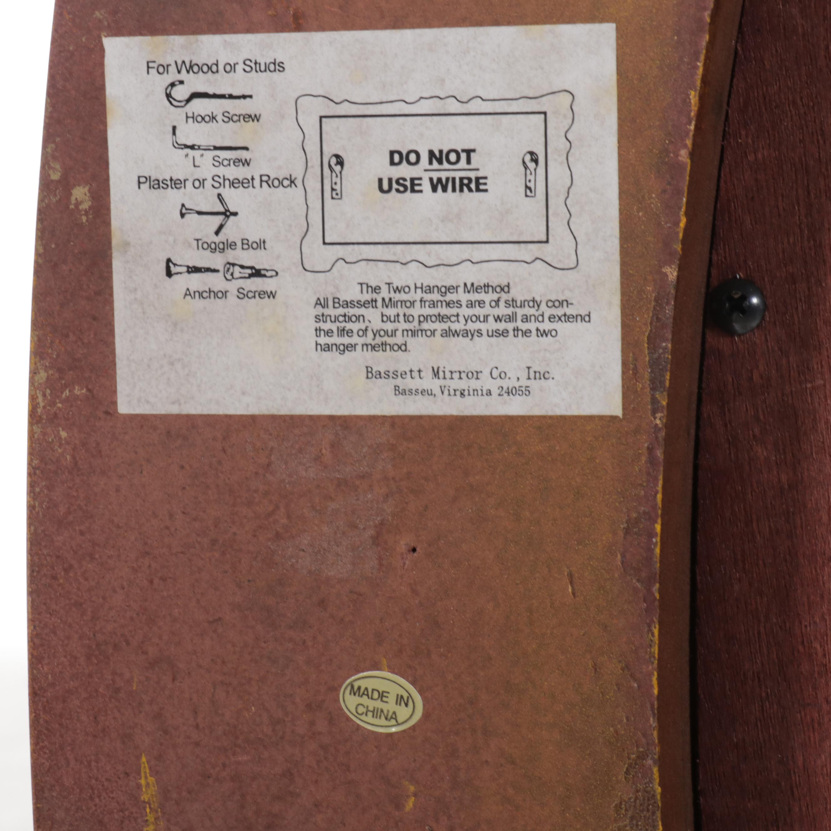 Bassett Mirror Co. Georgian Style Oval Wall Mirror