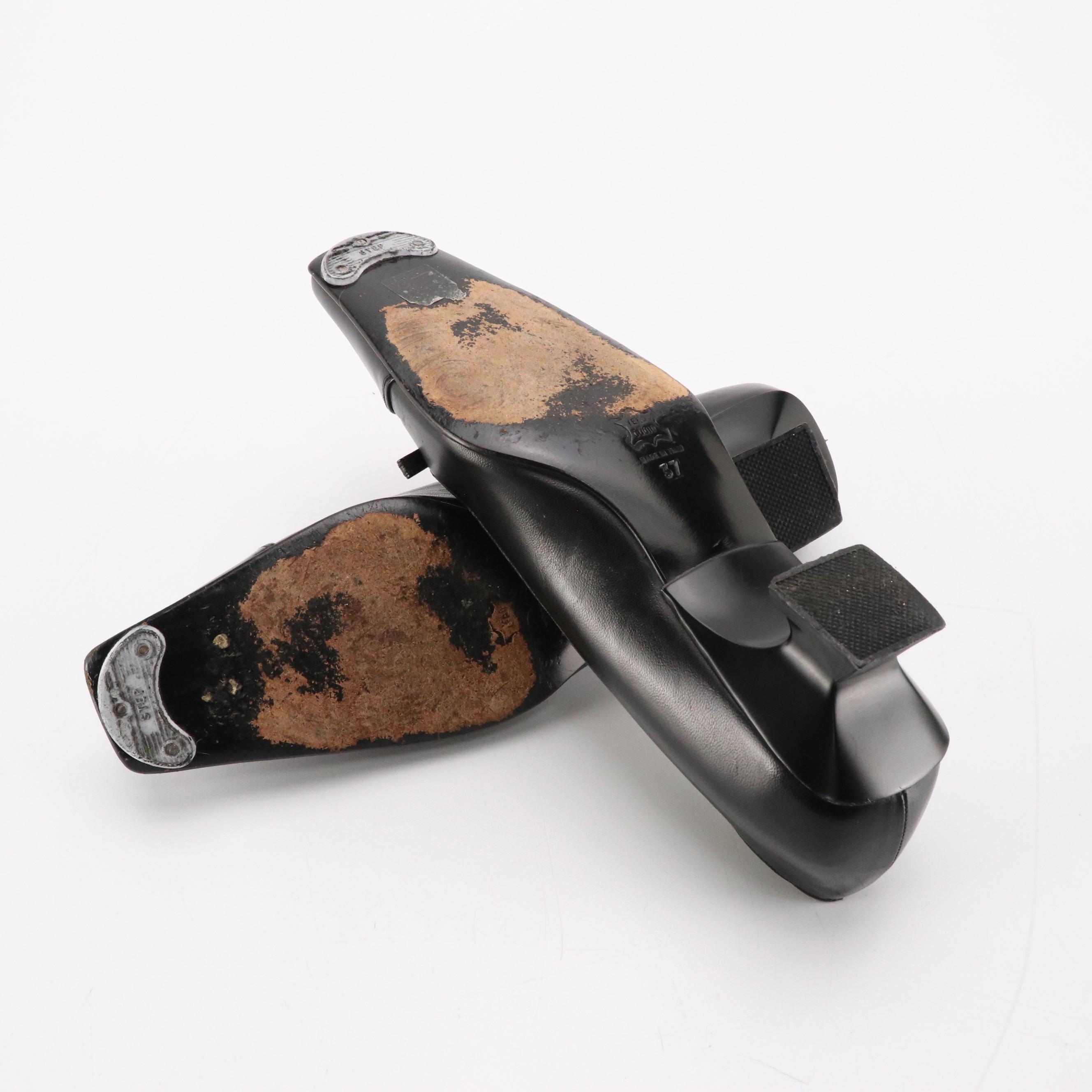 Leather Kitten Heels from Via Spiga, Fratelli Rossetti and More W/ Other Flats