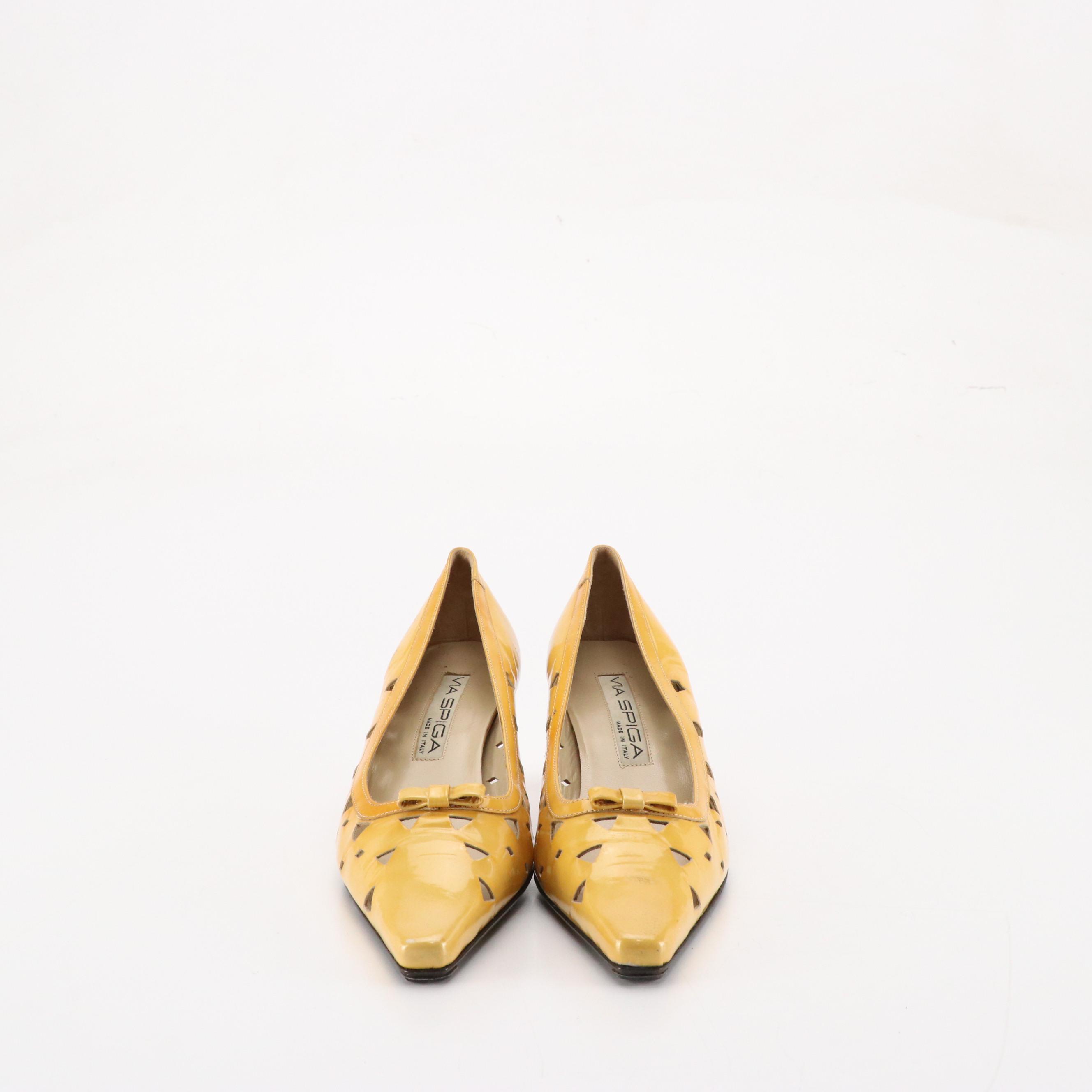 Leather Kitten Heels from Via Spiga, Fratelli Rossetti and More W/ Other Flats