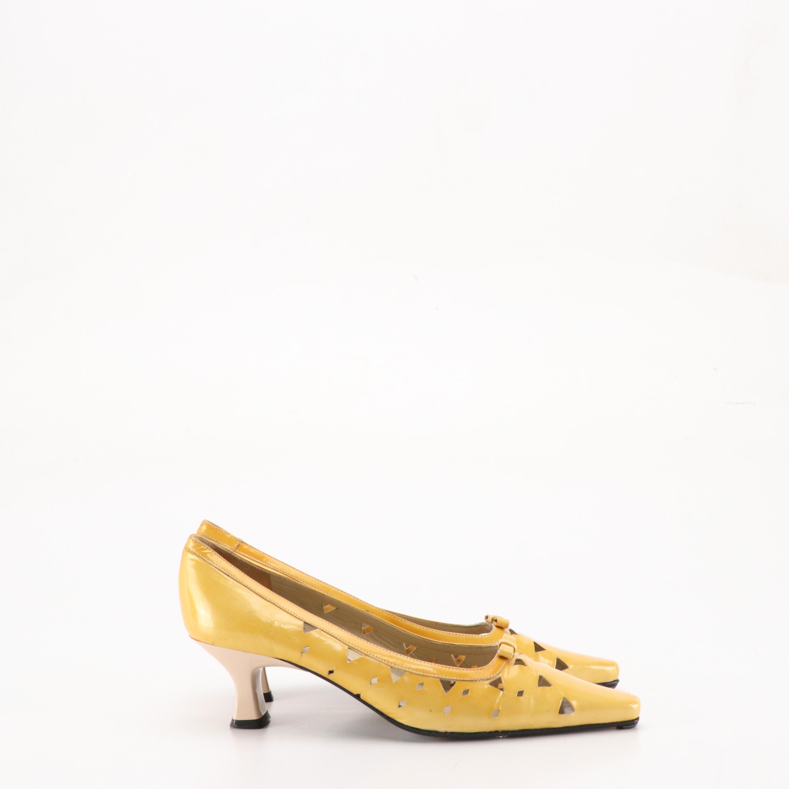 Leather Kitten Heels from Via Spiga, Fratelli Rossetti and More W/ Other Flats