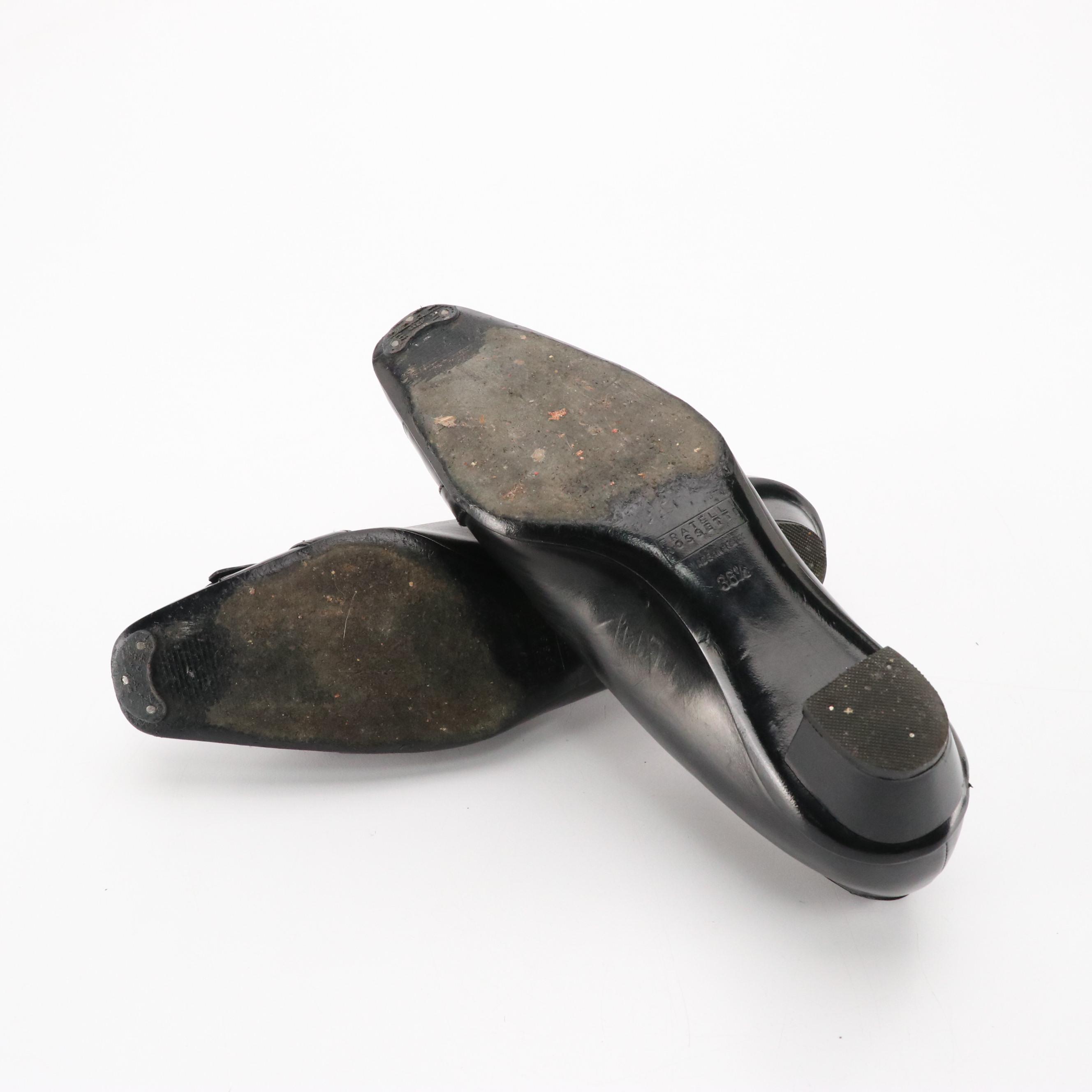 Leather Kitten Heels from Via Spiga, Fratelli Rossetti and More W/ Other Flats