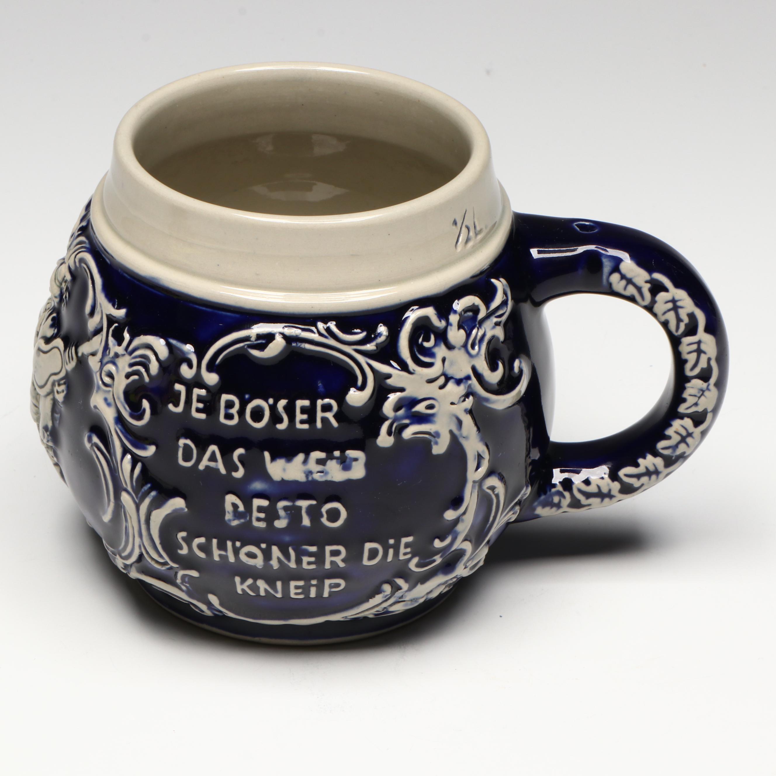 German Ceramic Beer Steins