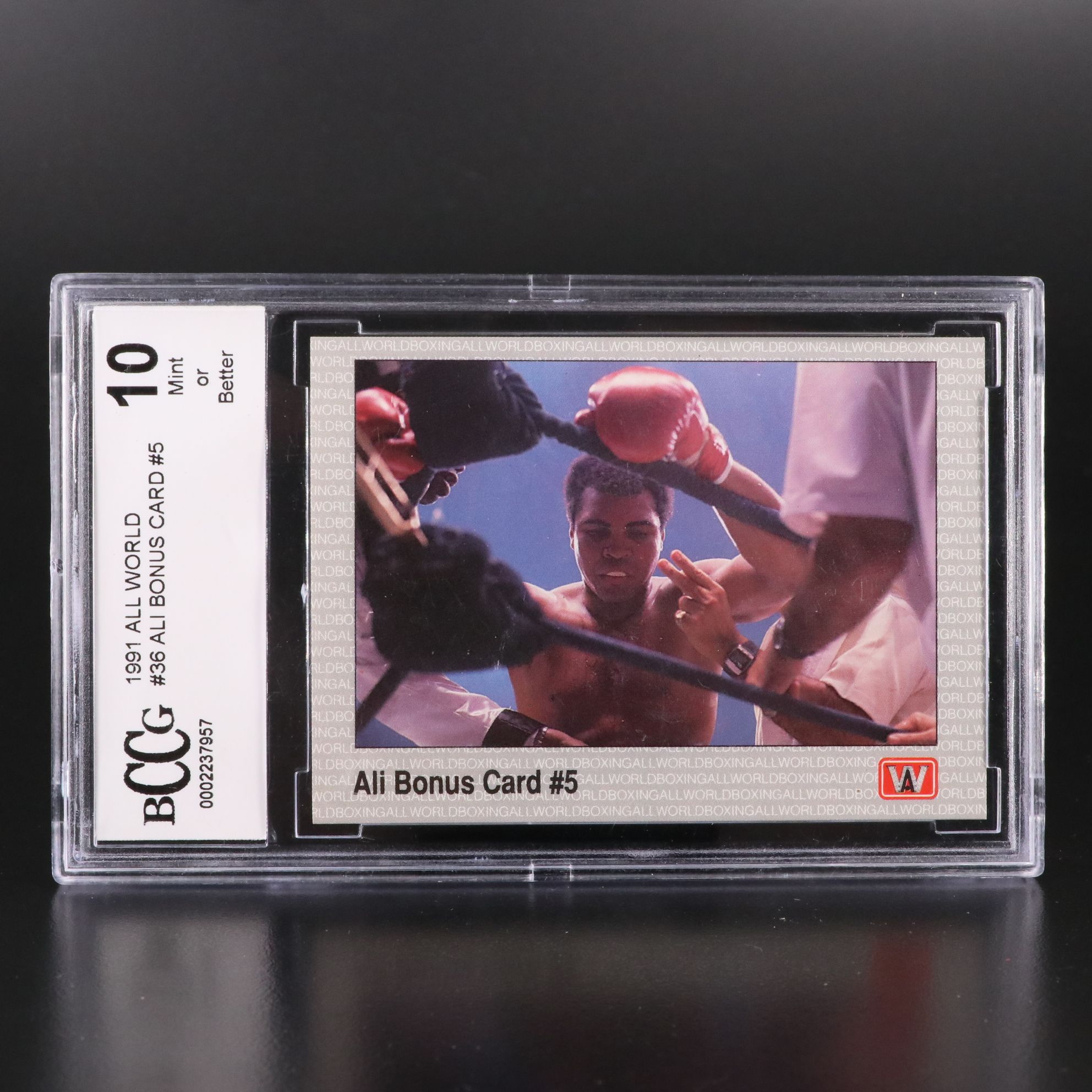 1991 All World Muhammad Ali and 2001 Legends Magazine Tiger Woods Cards BCCG 10