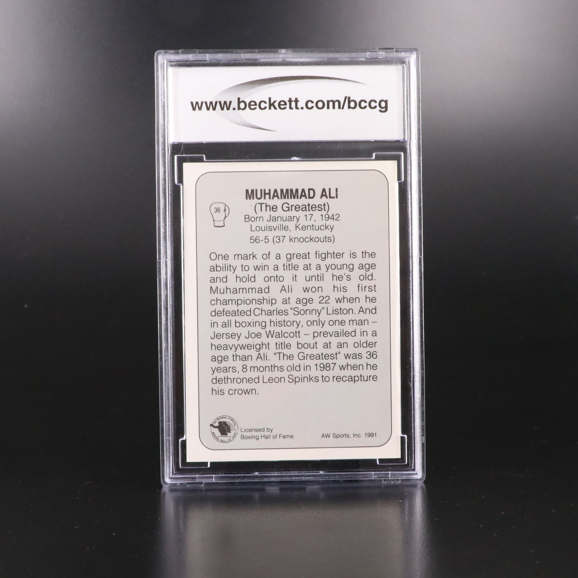 1991 All World Muhammad Ali and 2001 Legends Magazine Tiger Woods Cards BCCG 10