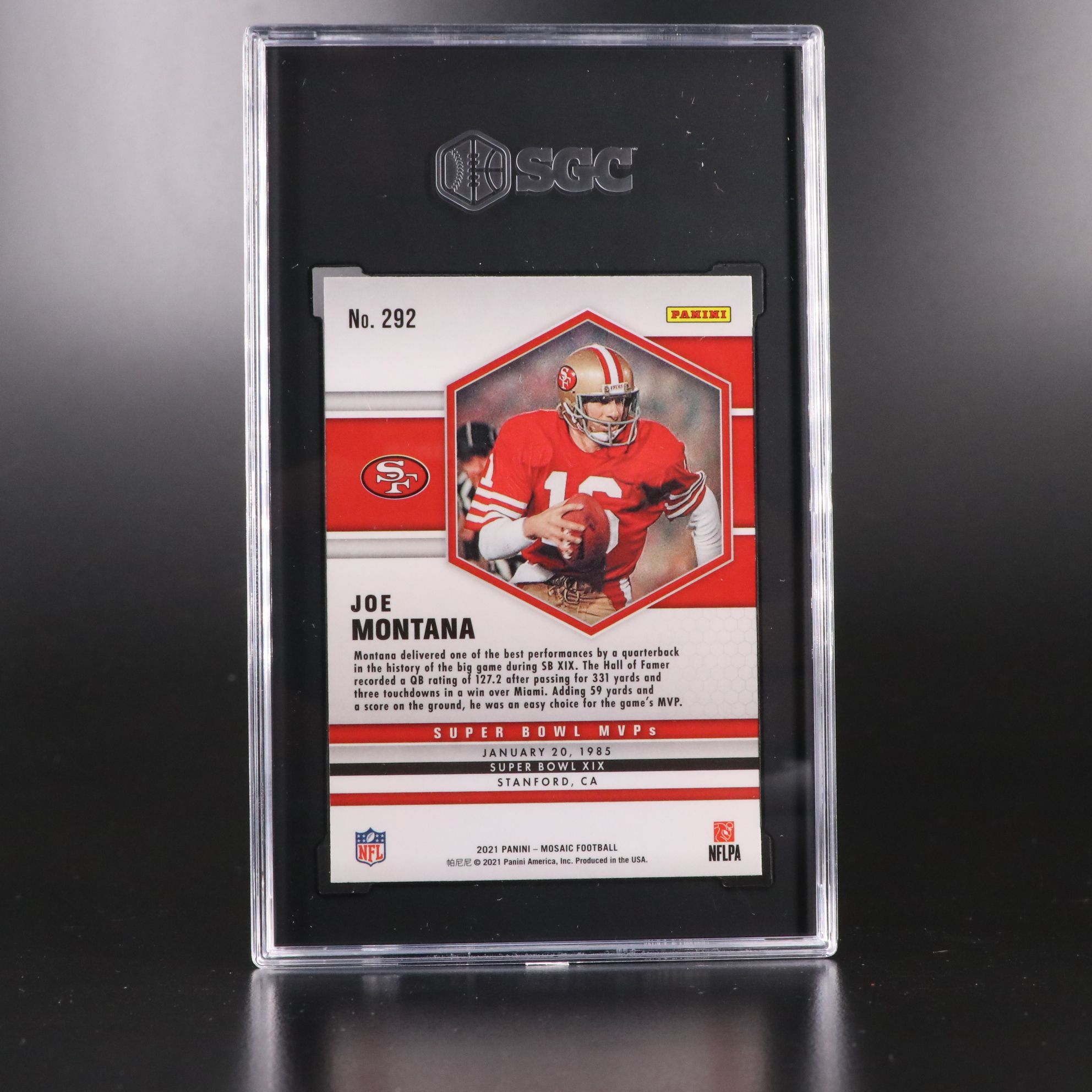 Joe Montana and Jerry Rice SGC Graded San Francisco 49ers Football Cards