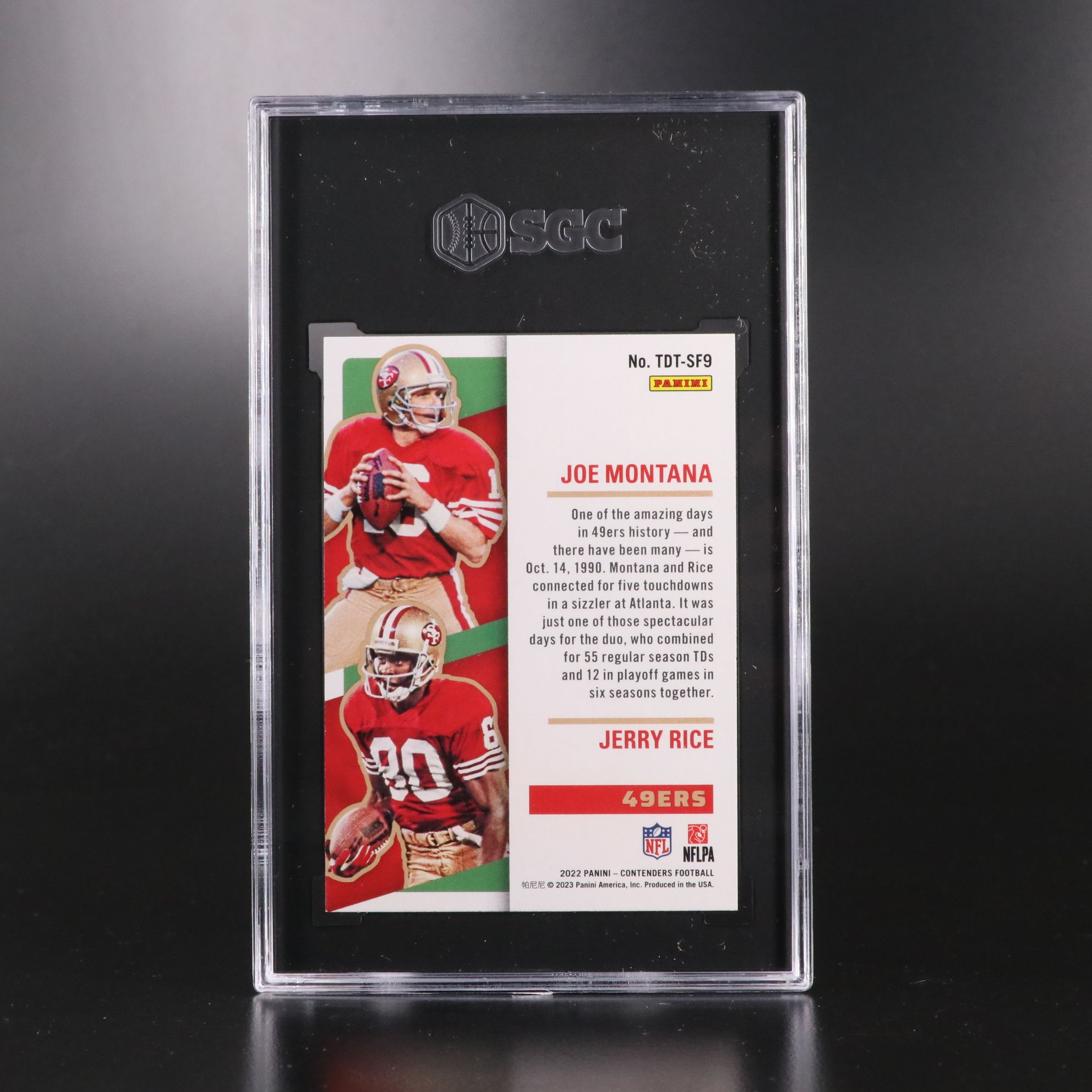 Joe Montana and Jerry Rice SGC Graded San Francisco 49ers Football Cards