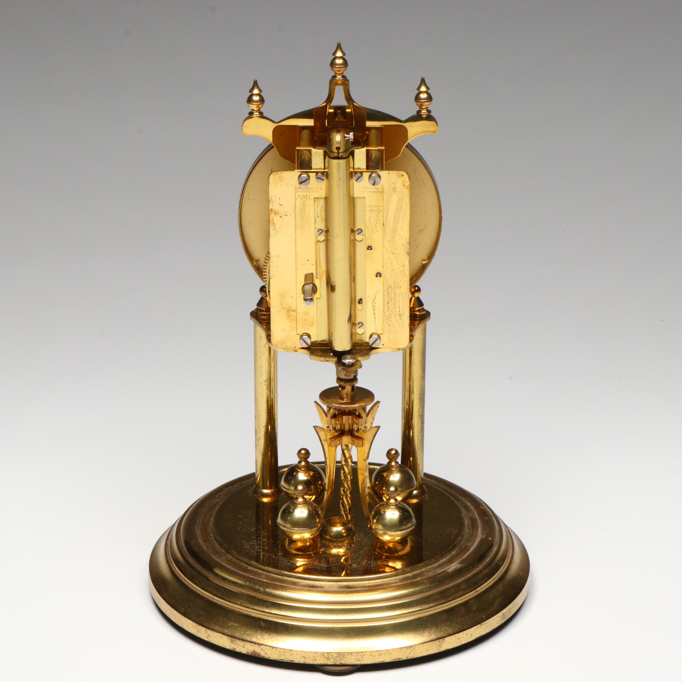 Kundo Floral Front Winding Anniversary Clock, Mid to Late 20th Century