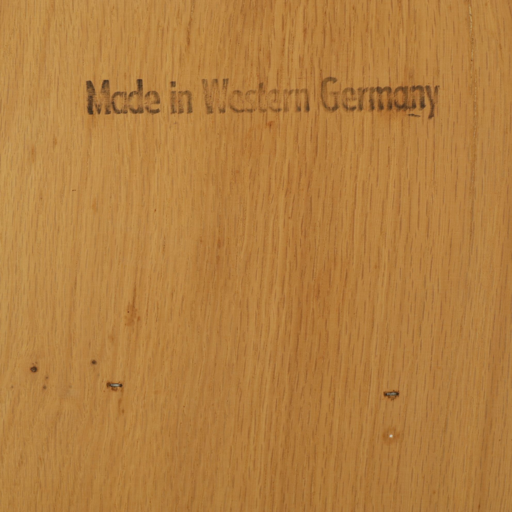 West German Oak Finished Cabinet and Shelf, Late 20th Century
