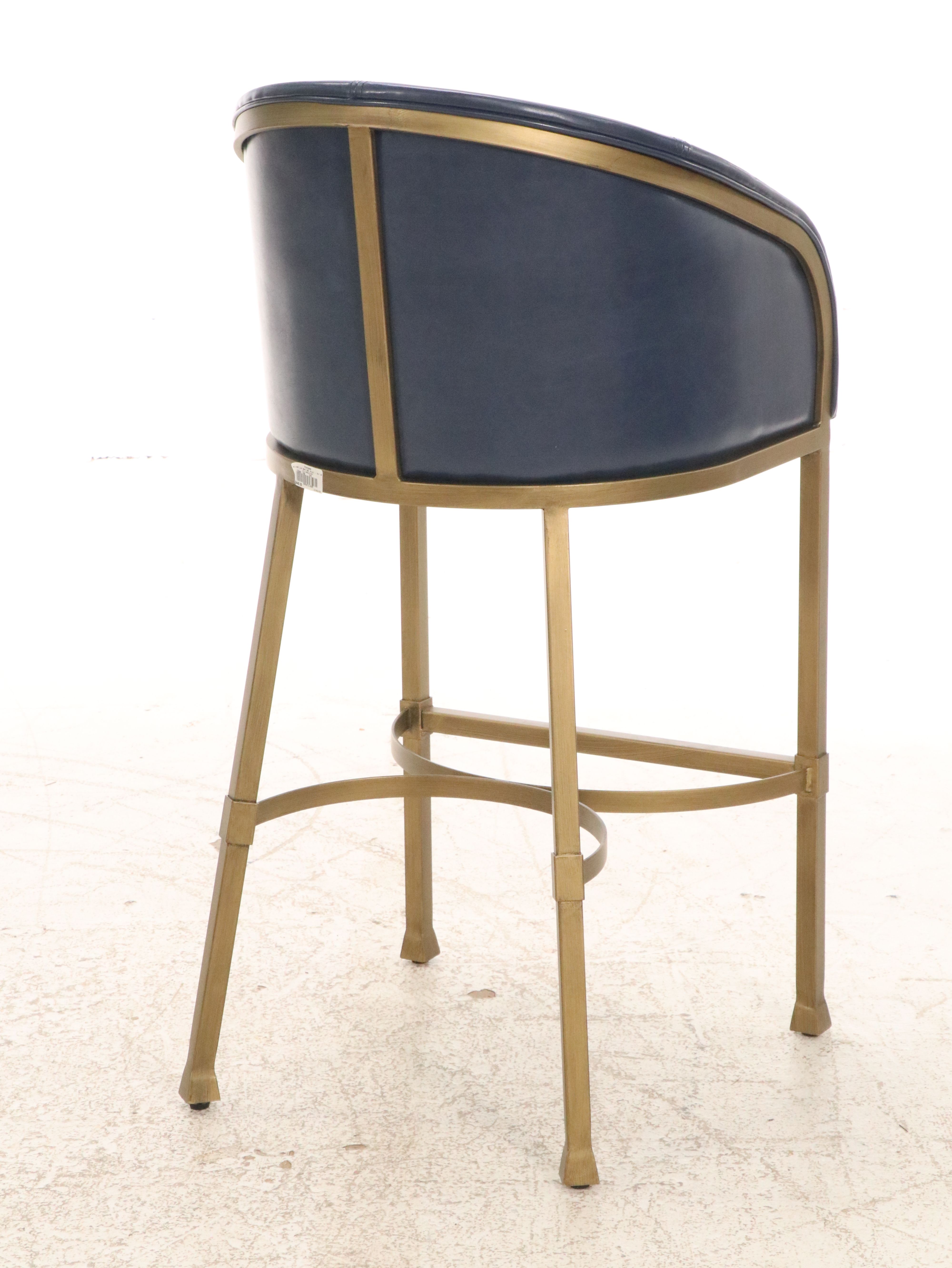Set of Four Frontgate Modern Low Back "Sloan" Barstools