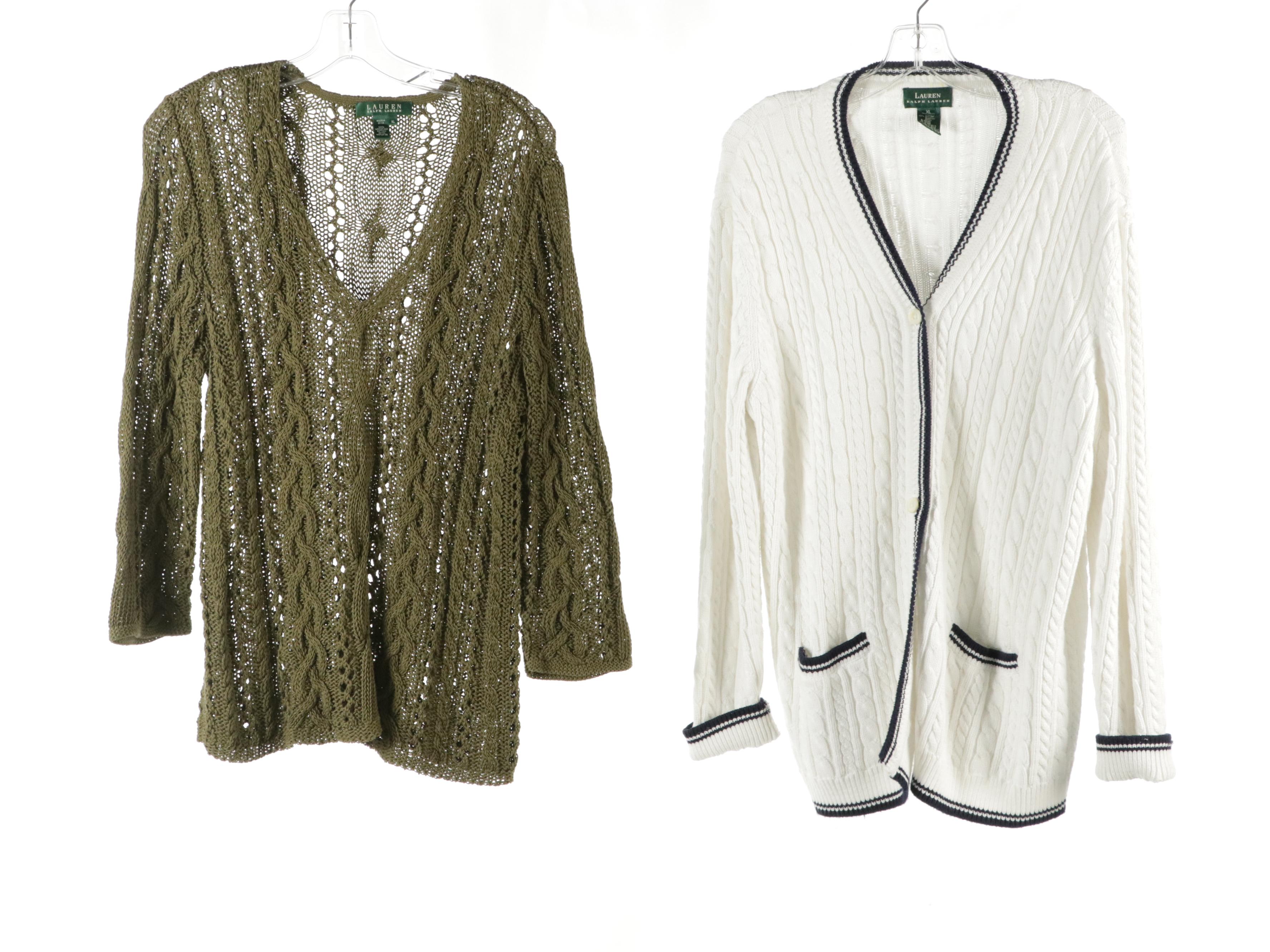 Lauren Ralph Lauren Wool/Rabbit Hair Blend Cardigan, Long Sleeve Tops and More