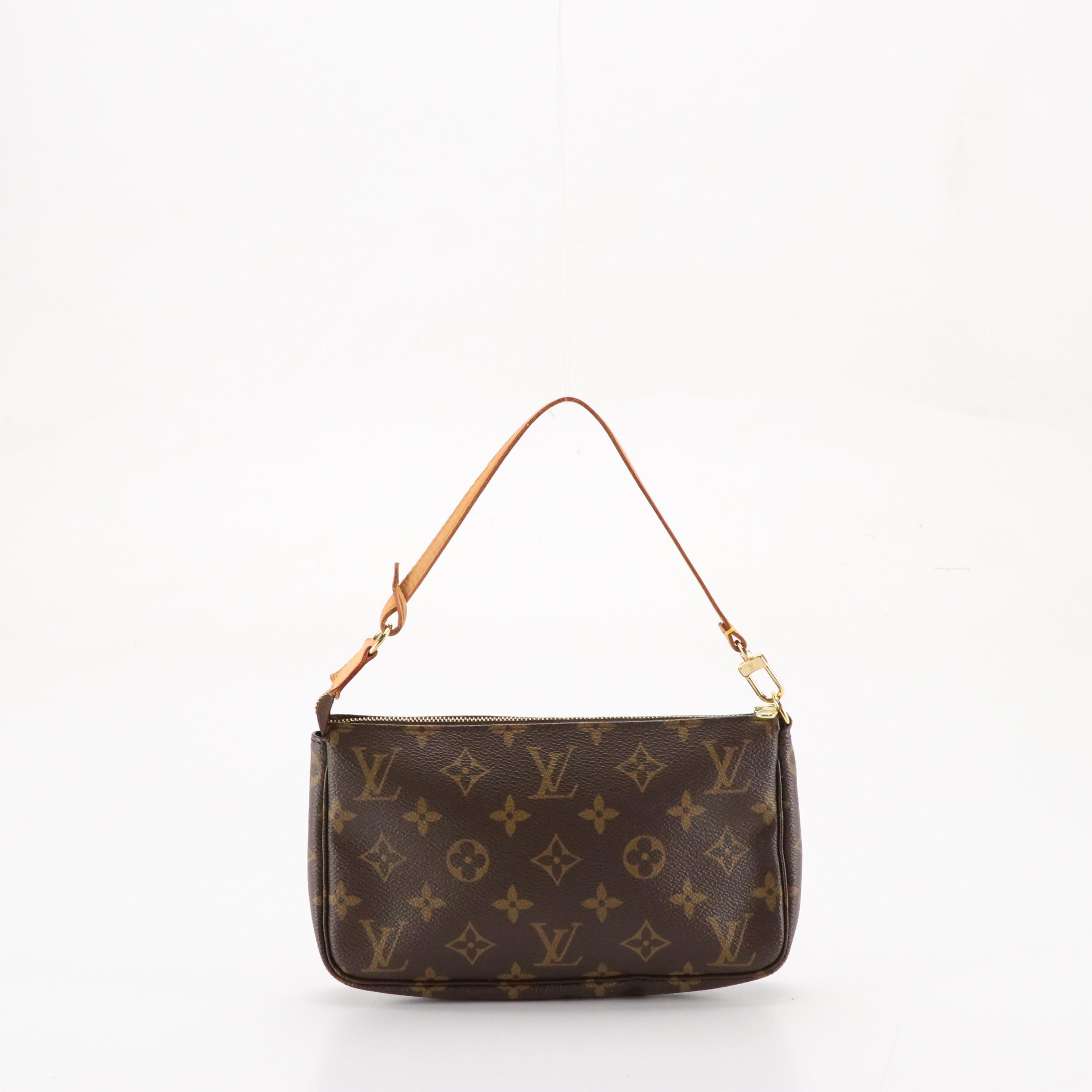 Louis Vuitton Pochette Accessoires Bag in Monogram Canvas and Leather Trim