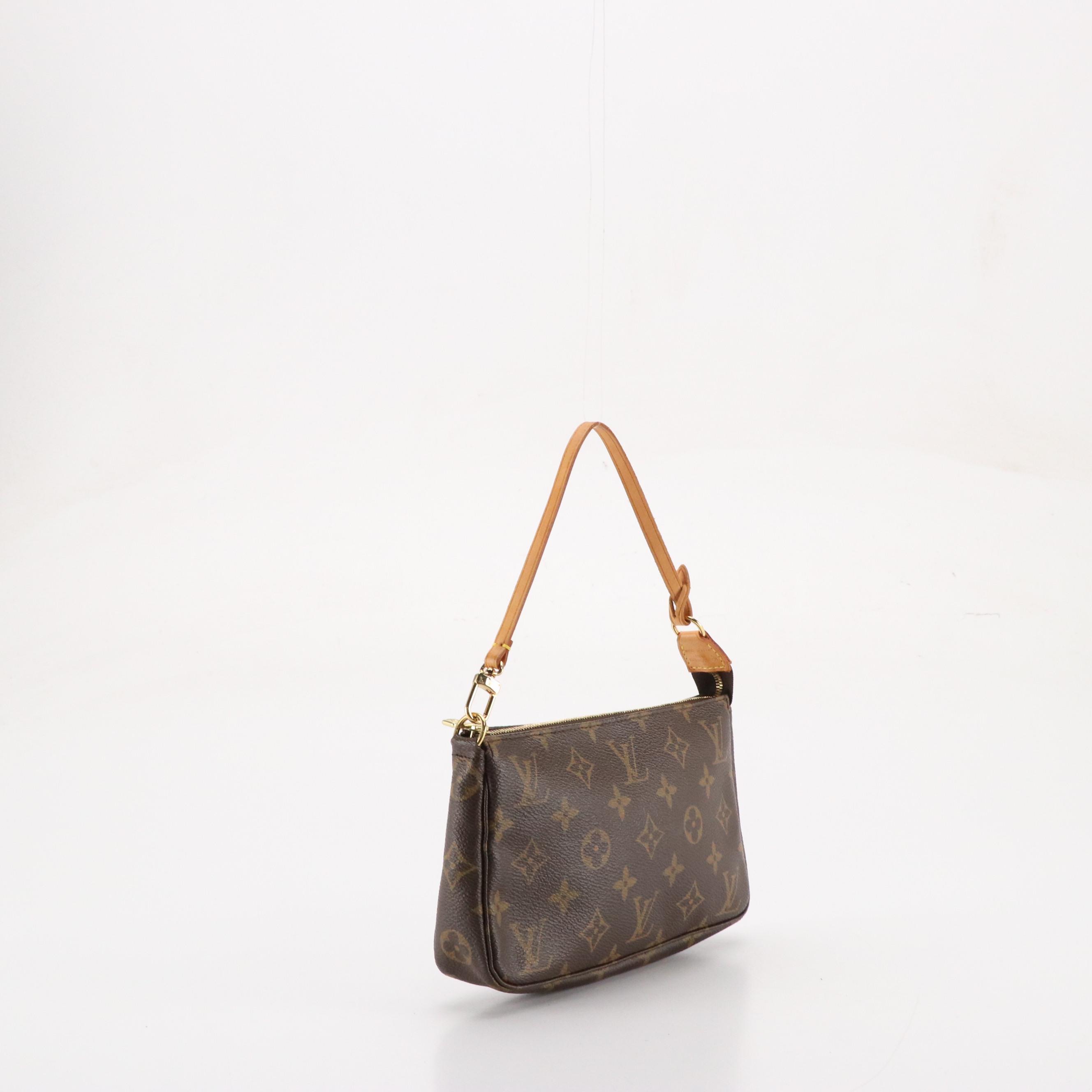 Louis Vuitton Pochette Accessoires Bag in Monogram Canvas and Leather Trim