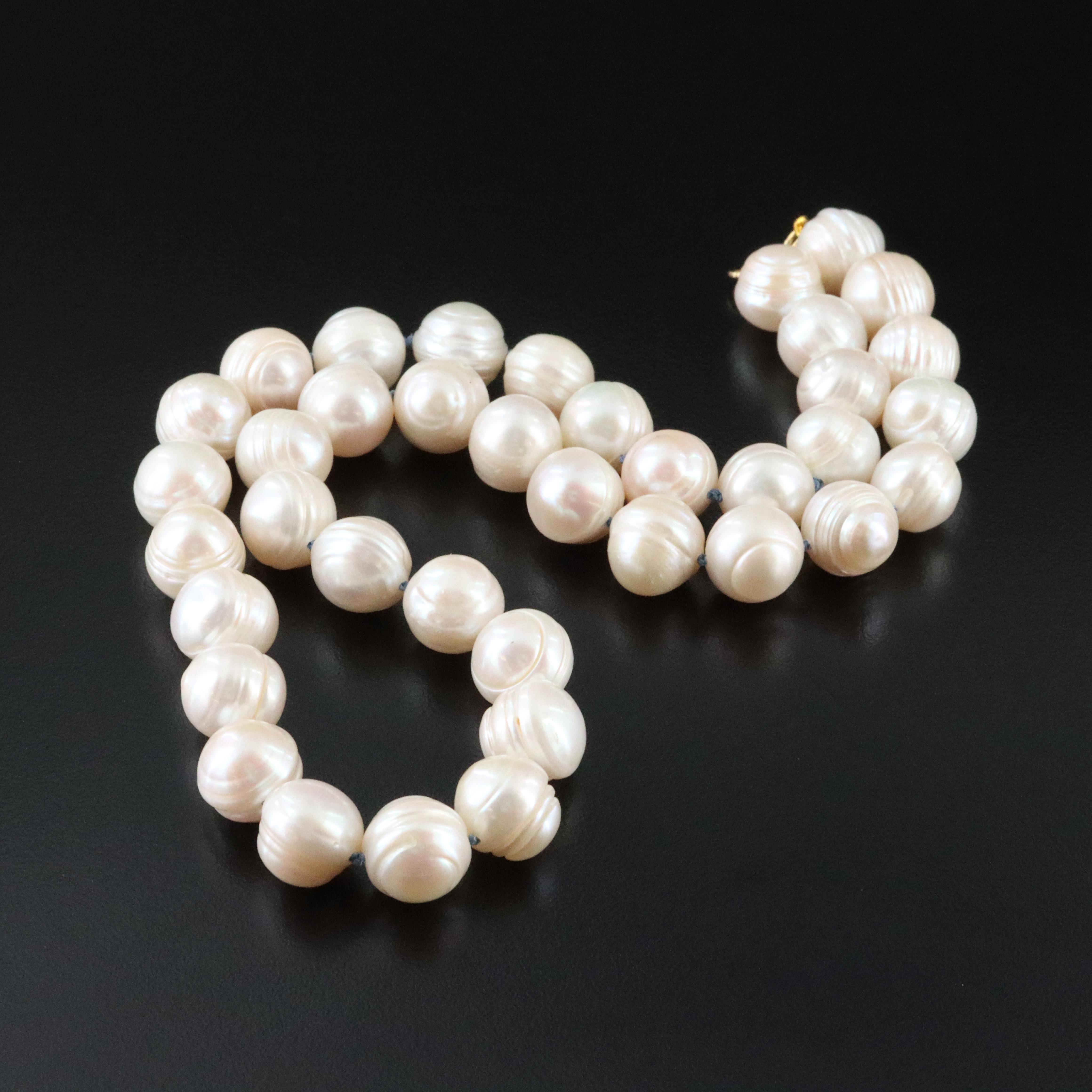 10.25 – 11.00 MM Pearl Necklace with 14K Clasp