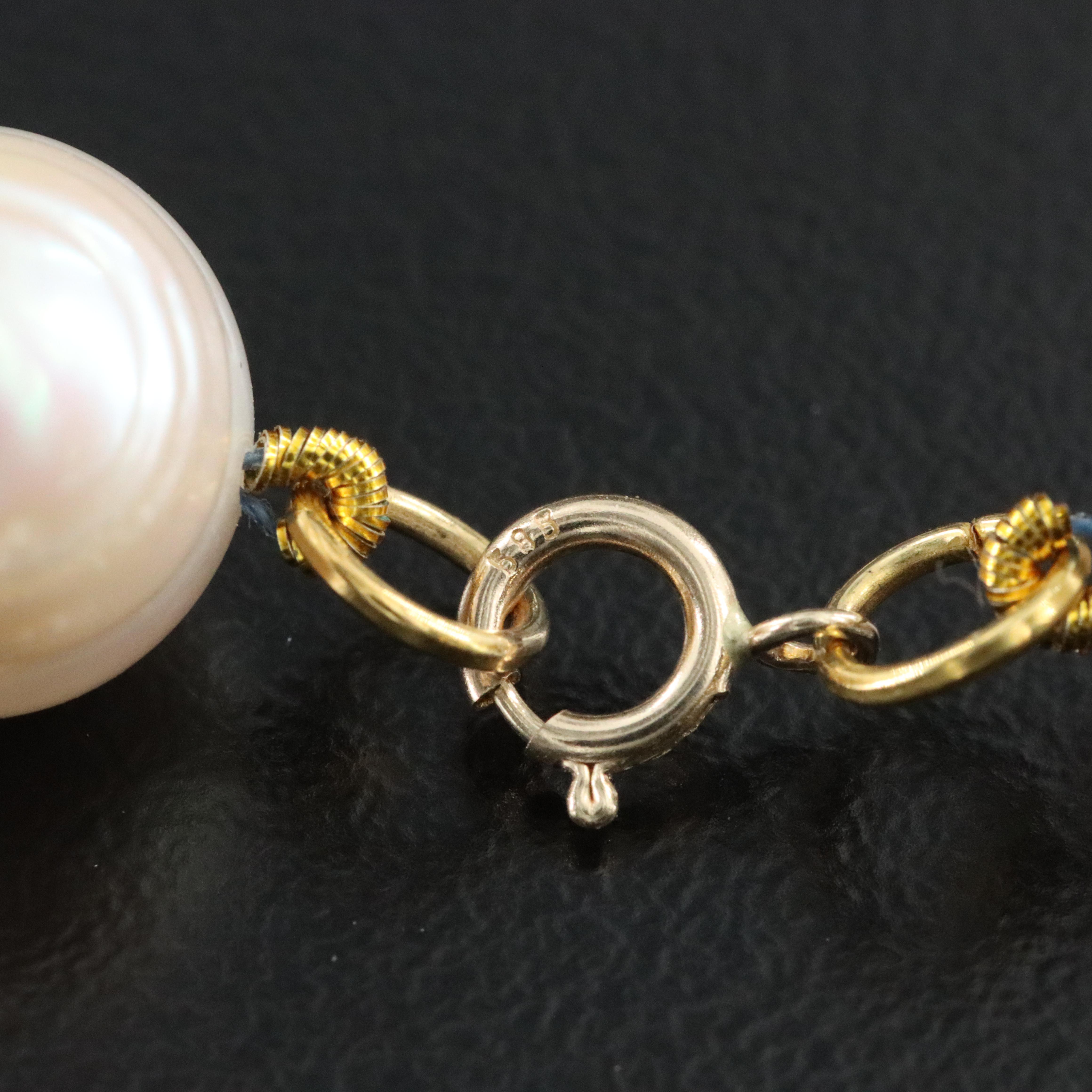 10.25 – 11.00 MM Pearl Necklace with 14K Clasp